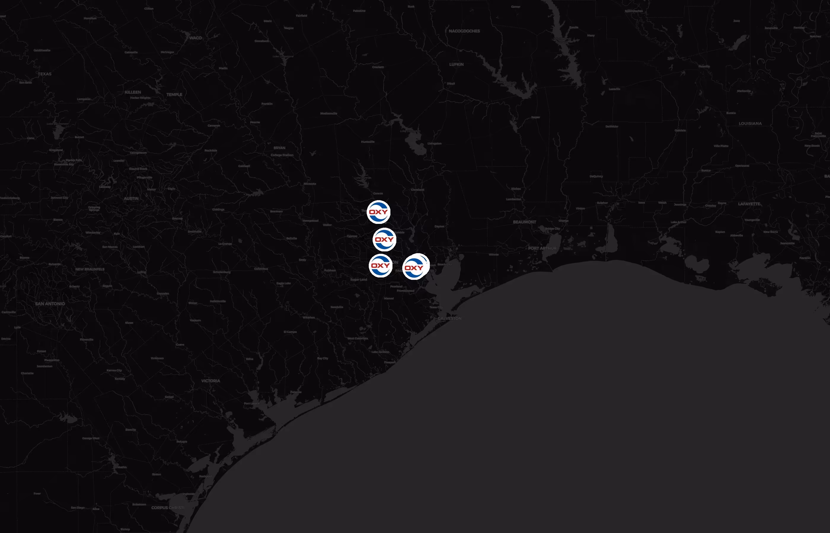 Occidental Petroleum Corporation city distribution