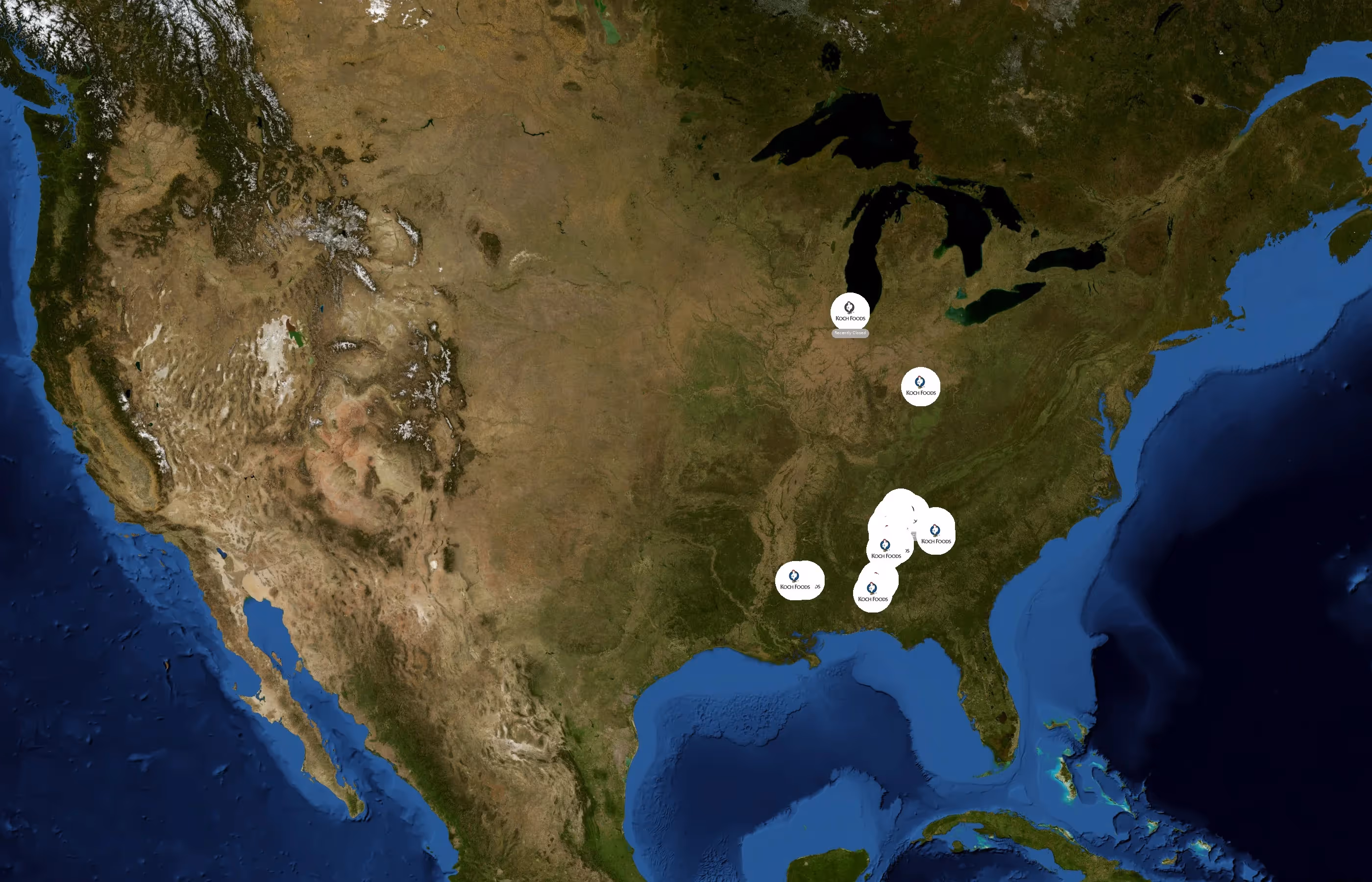 Koch Foods state distribution