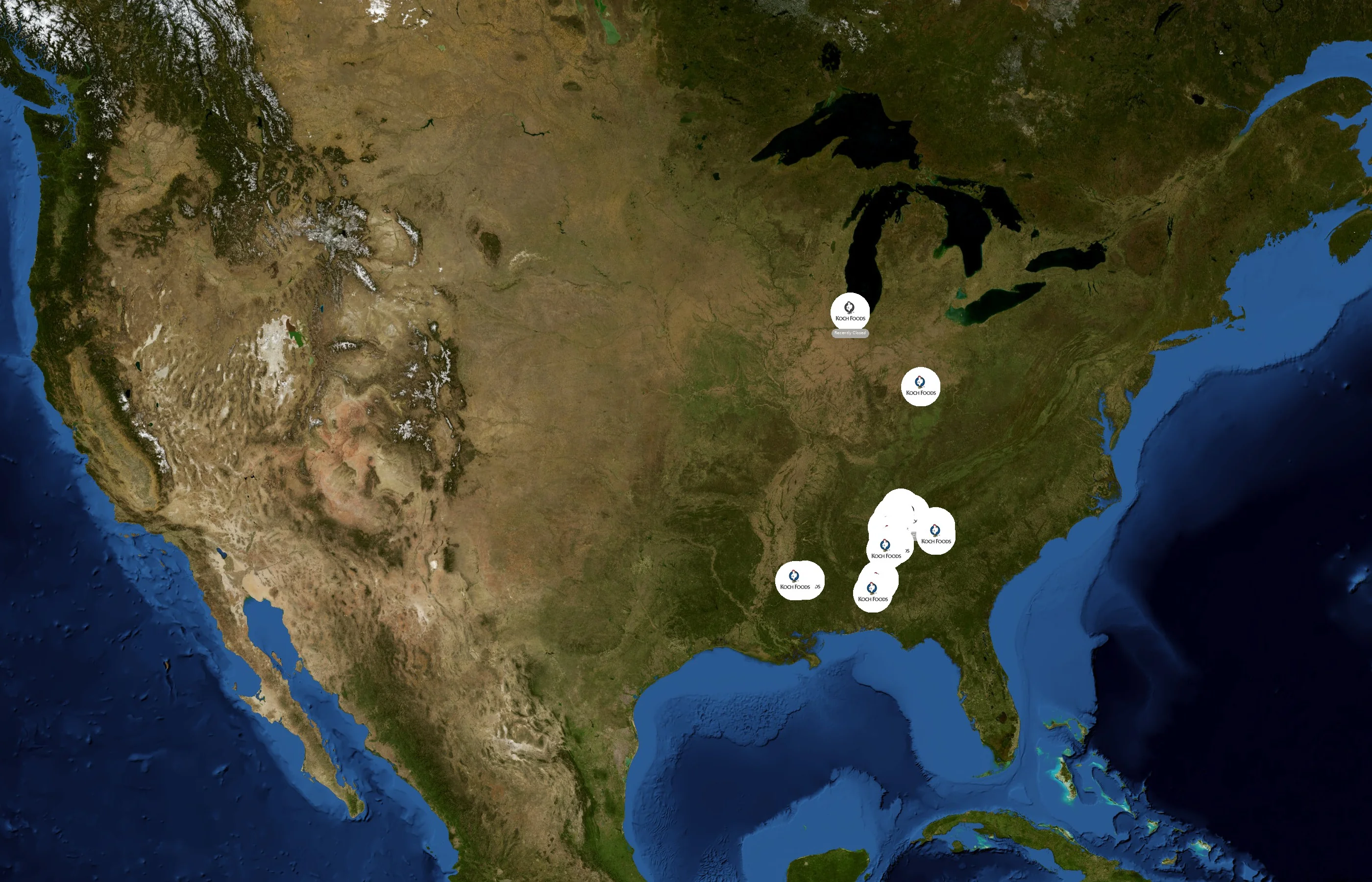 Koch Foods state distribution