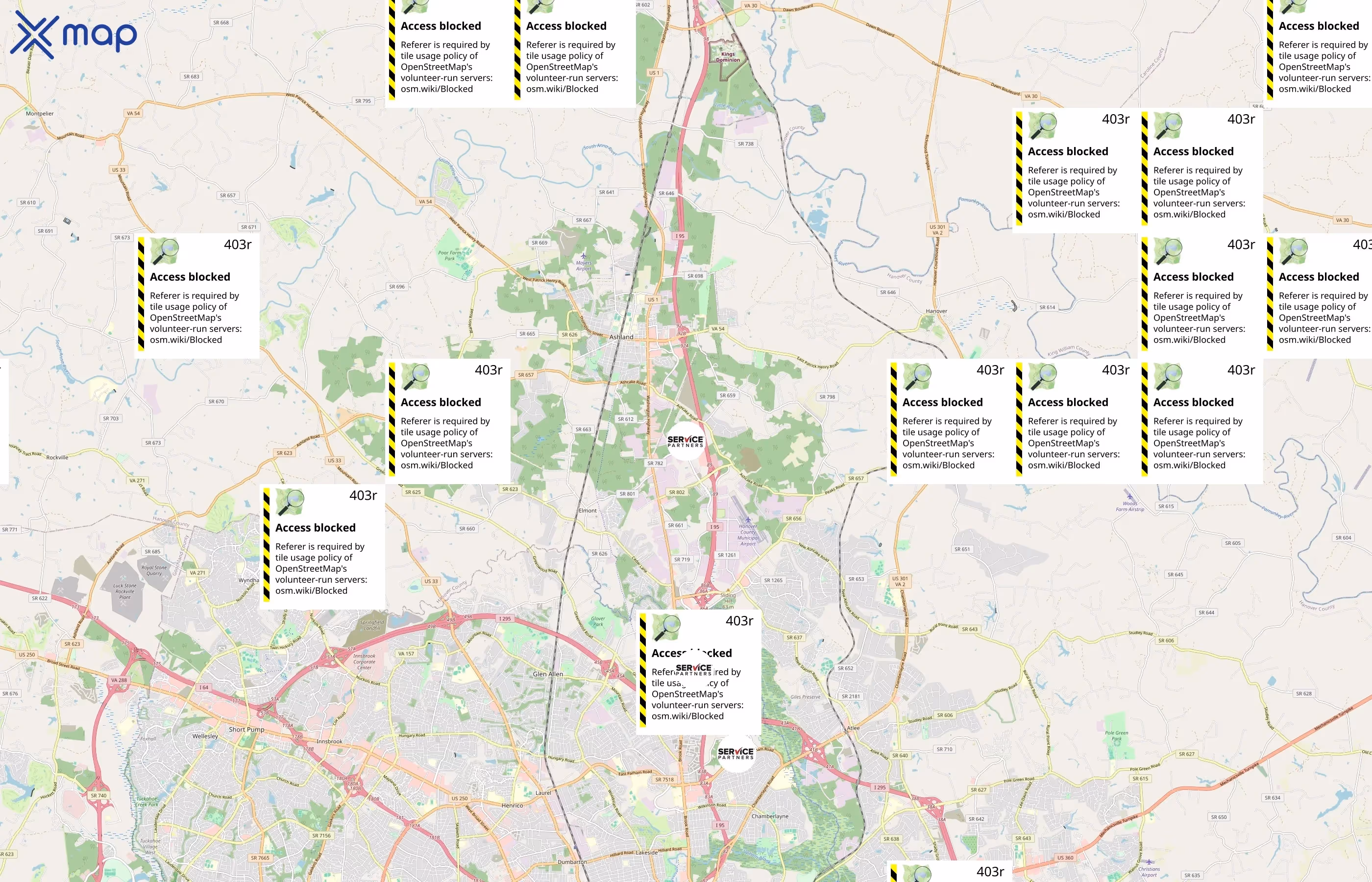 Service Partners area coverage