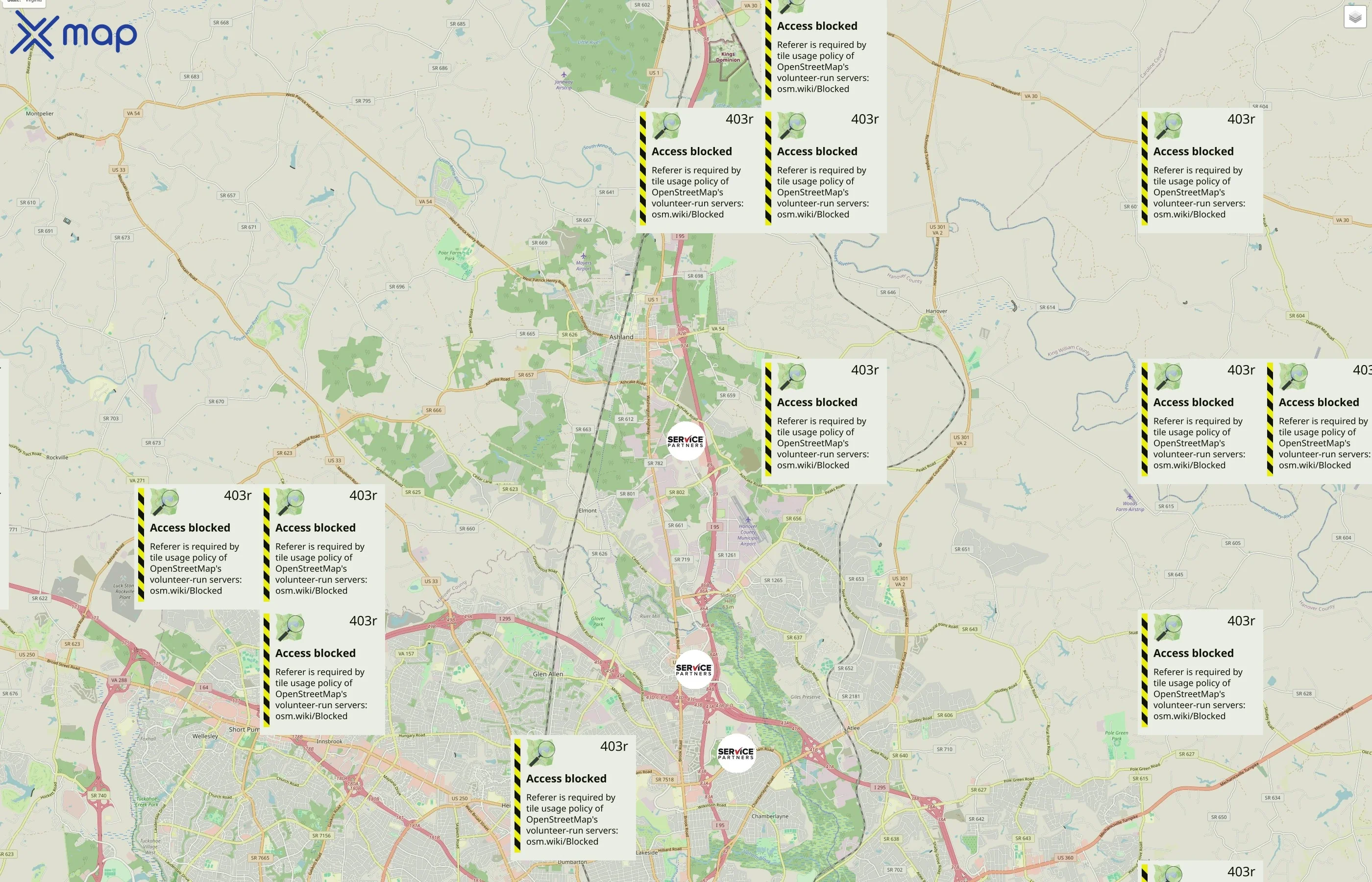 Service Partners traffic data