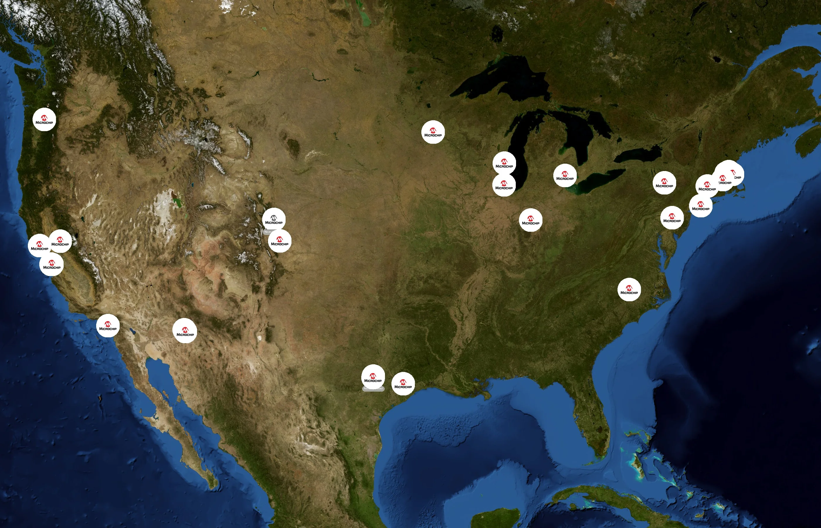 Microchip Technology Inc. state distribution