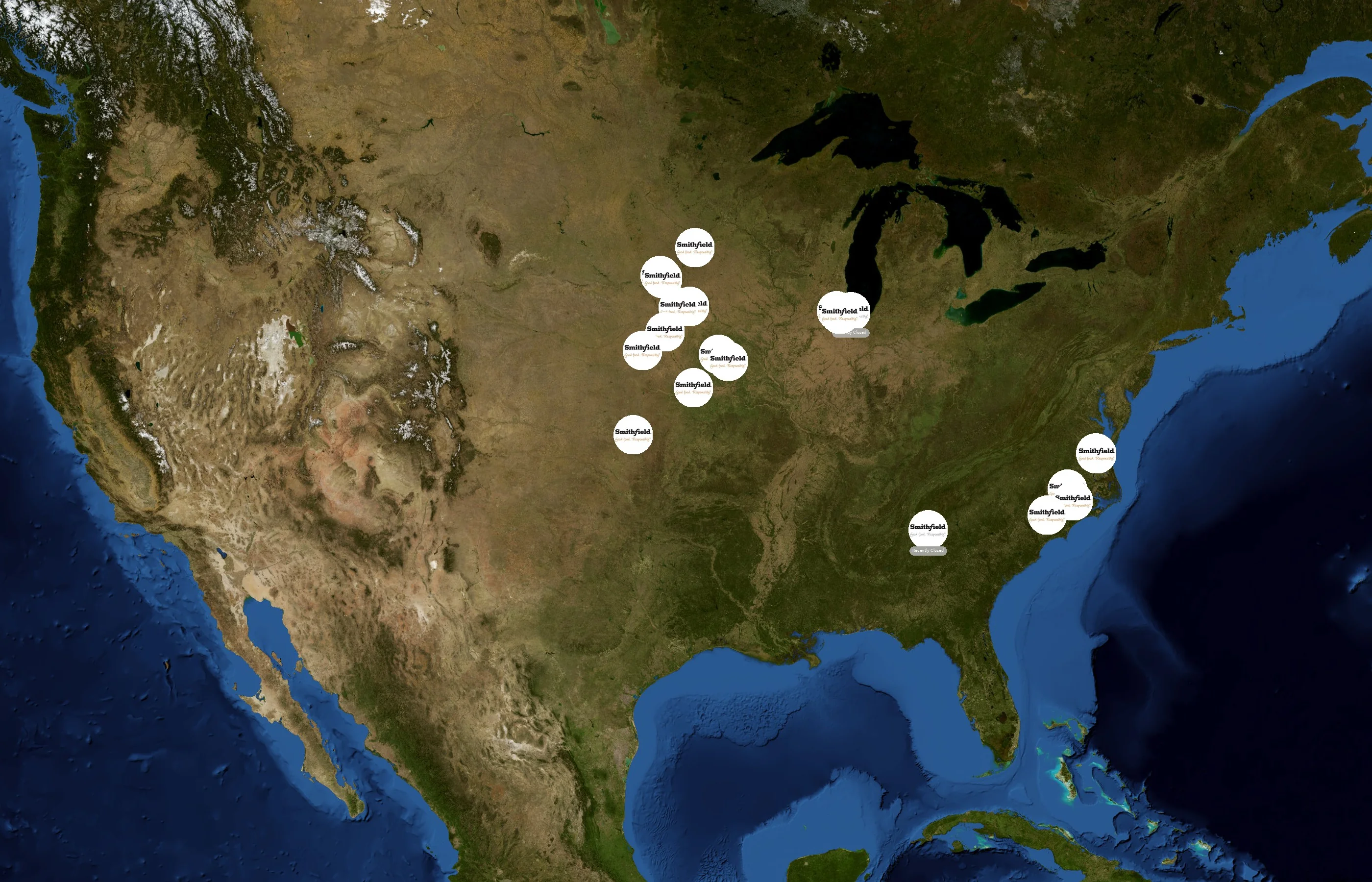 Smithfield Foods state distribution