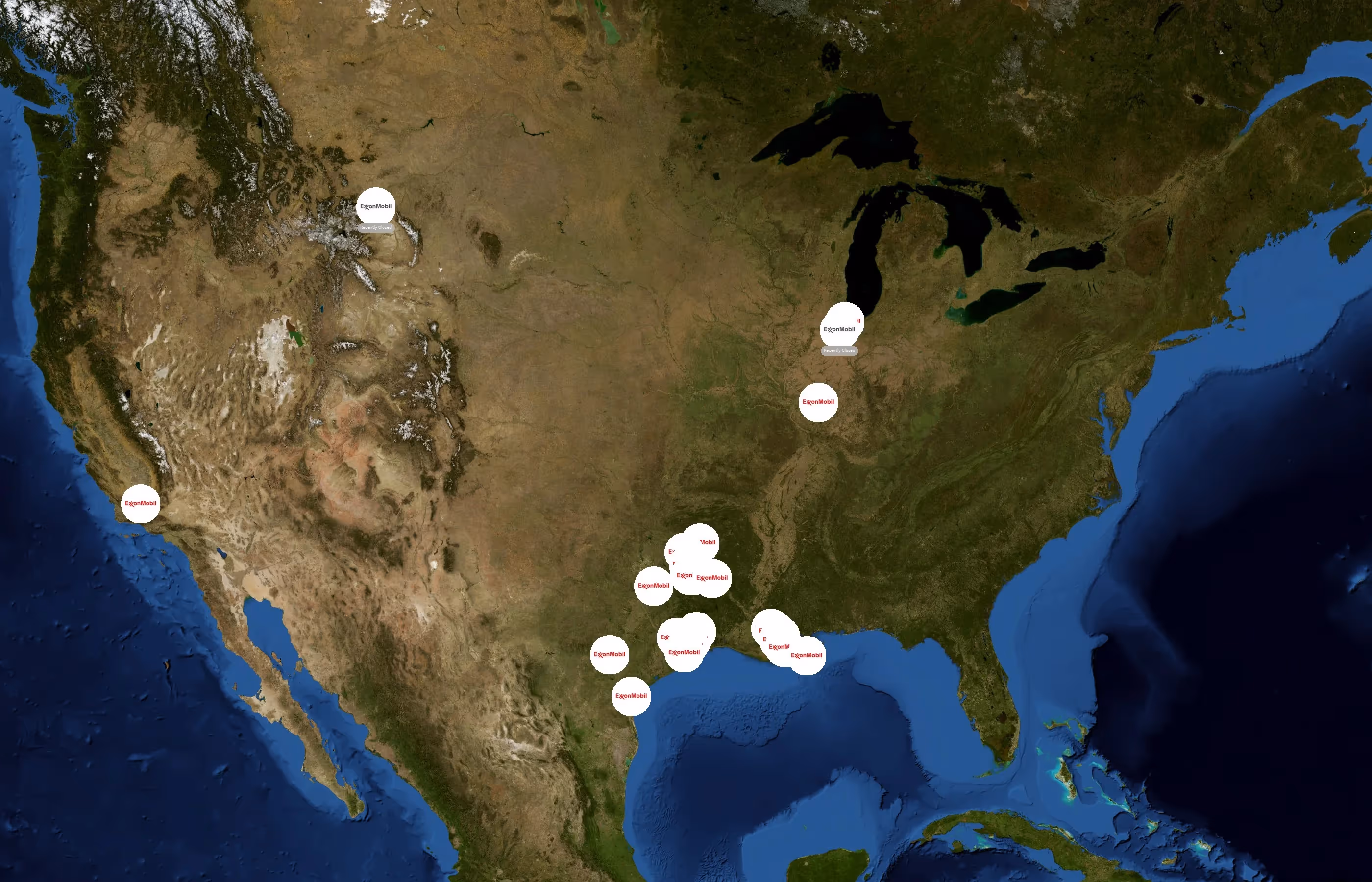 ExxonMobil Pipeline Company state distribution