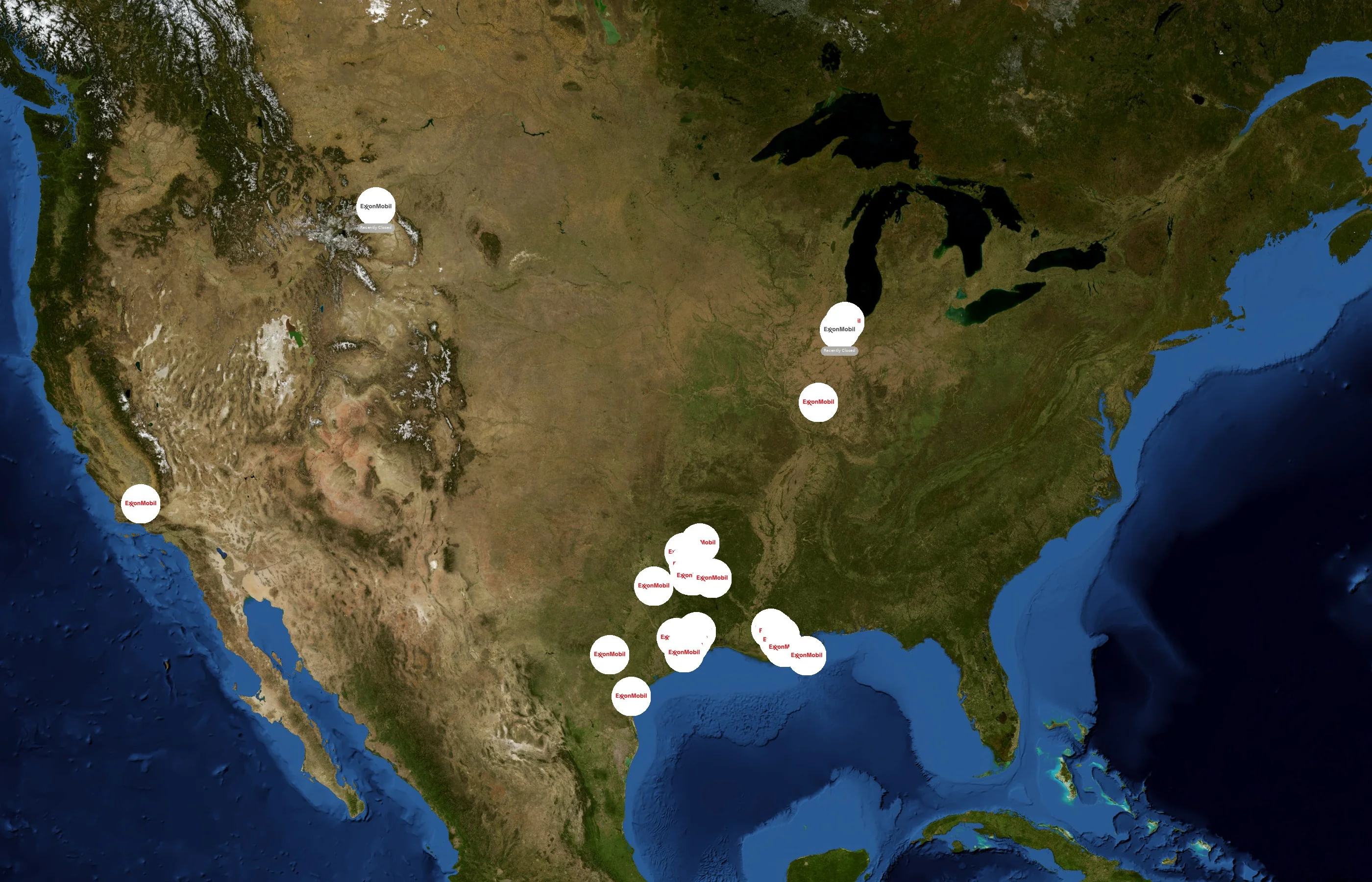 ExxonMobil Pipeline Company state distribution