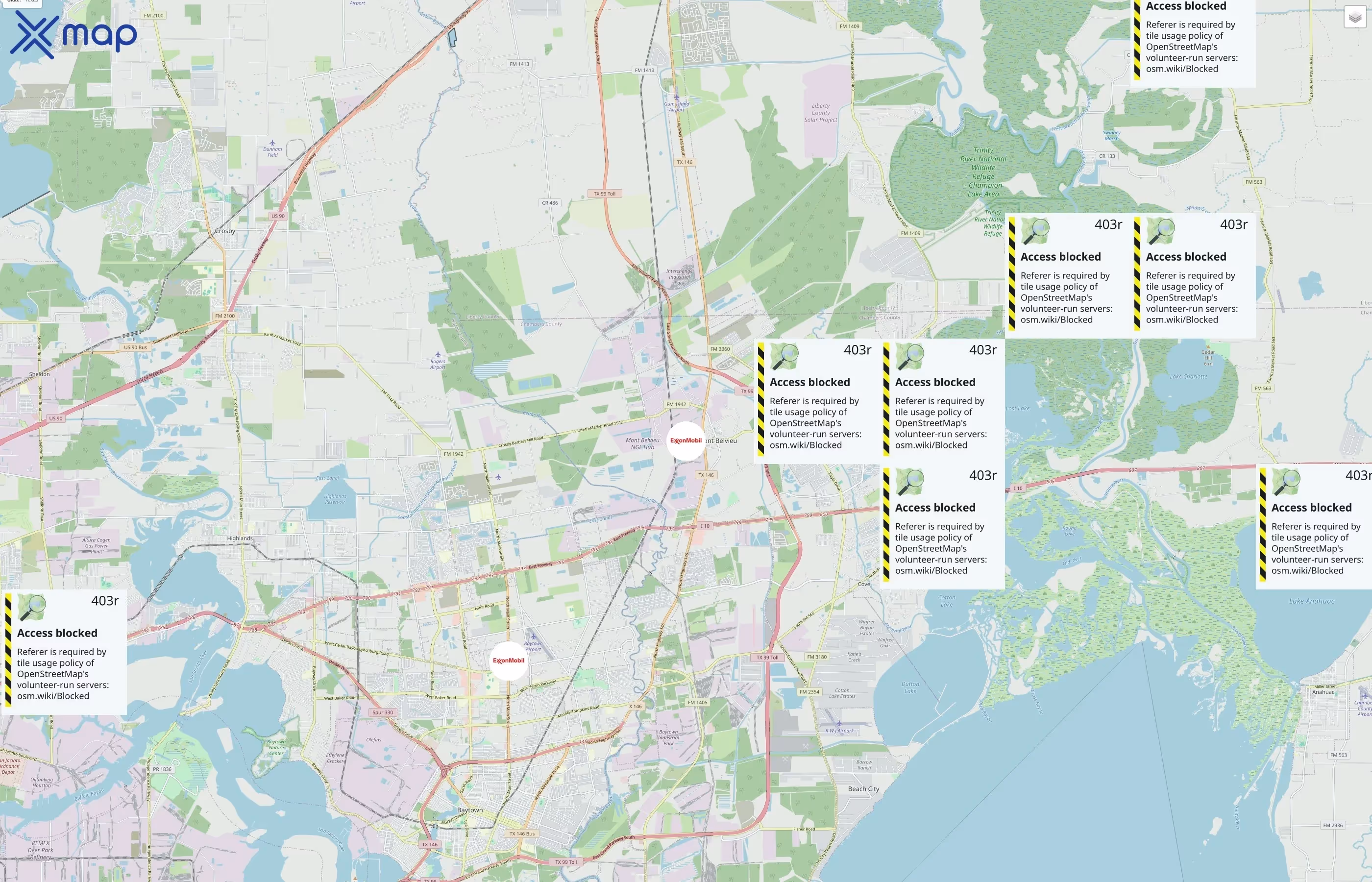 ExxonMobil Pipeline Company traffic data