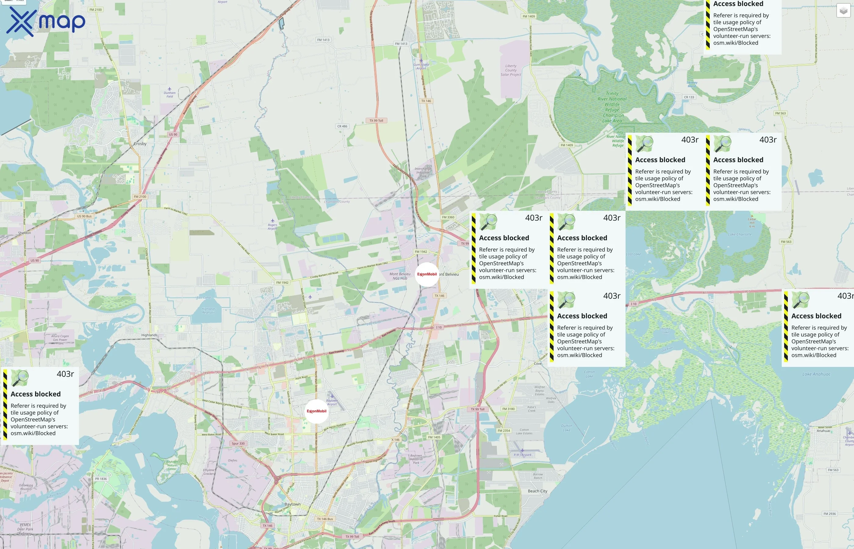 ExxonMobil Pipeline Company traffic data