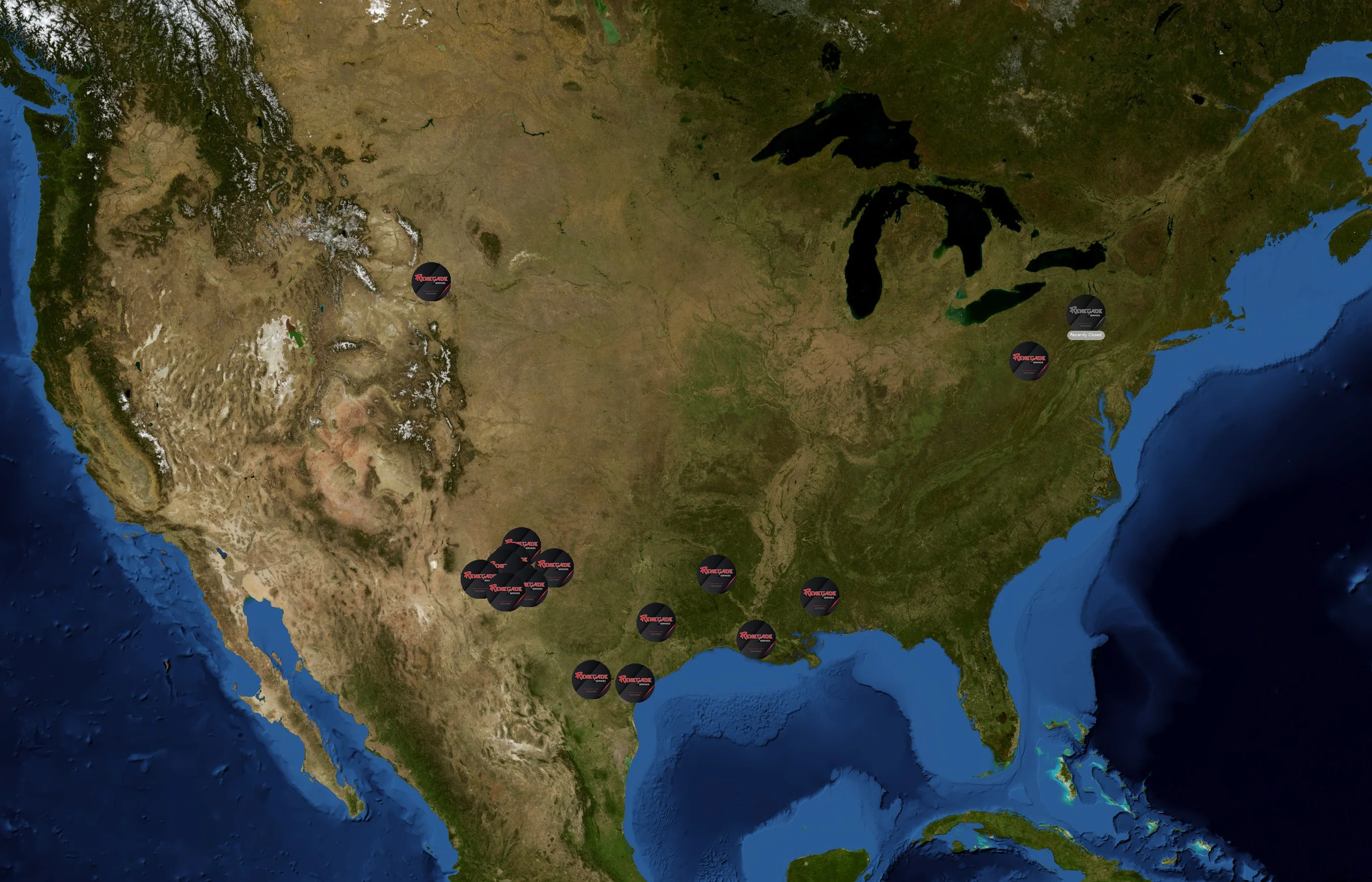 Renegade Wireline Services state distribution