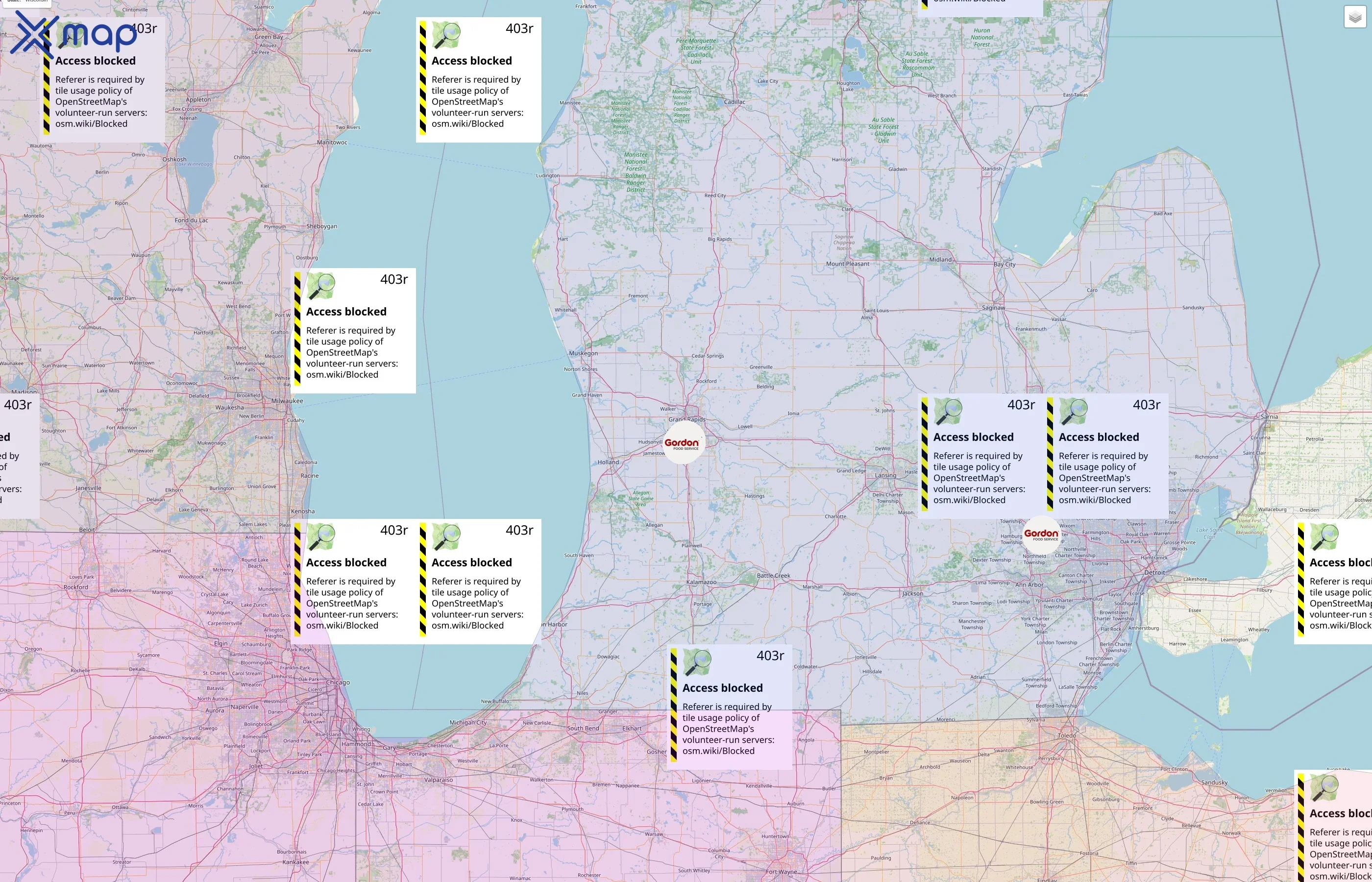 Gordon Food Service street hotspots