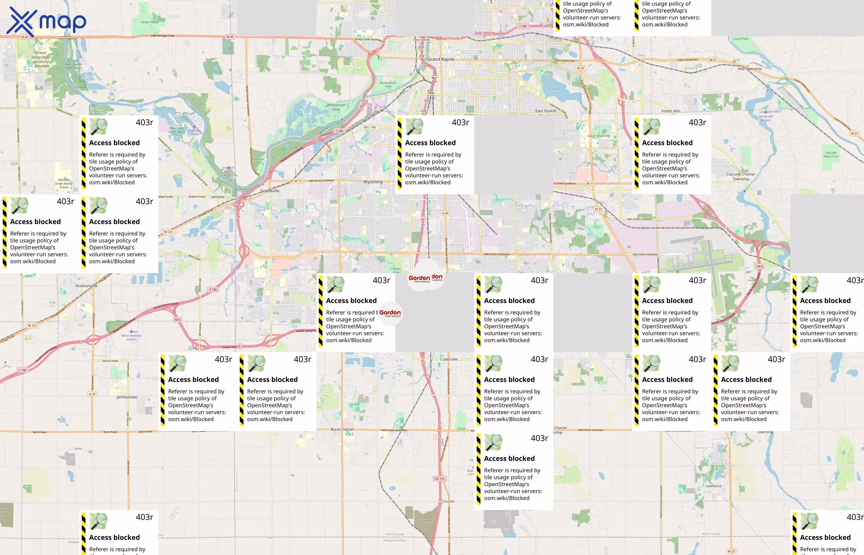 Gordon Food Service area coverage