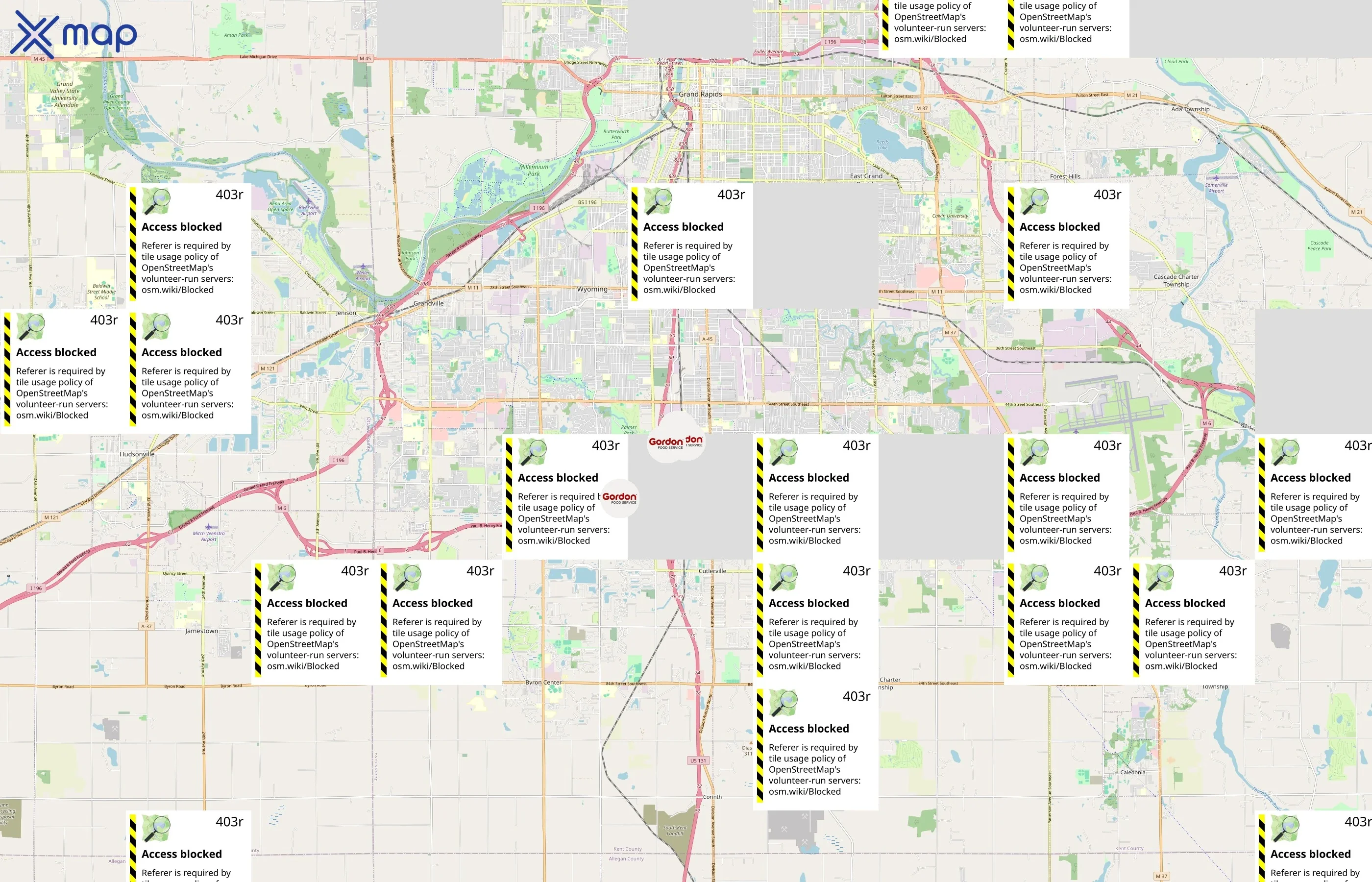 Gordon Food Service area coverage