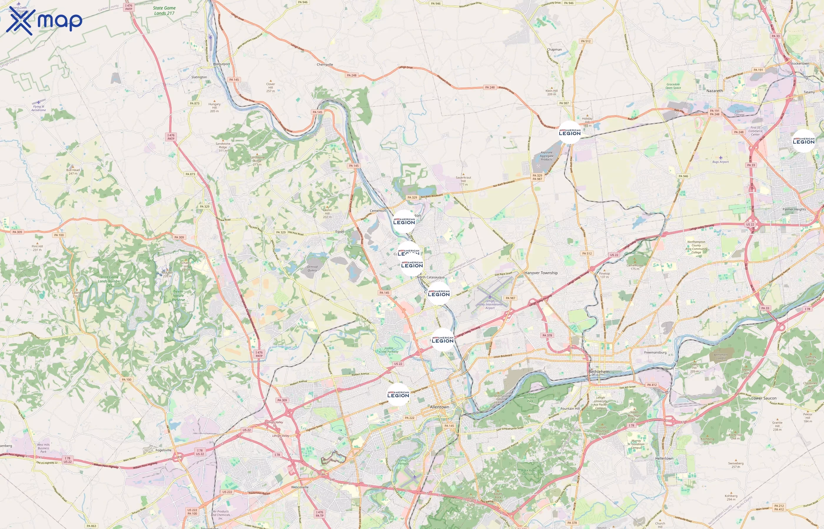 American Legion area coverage