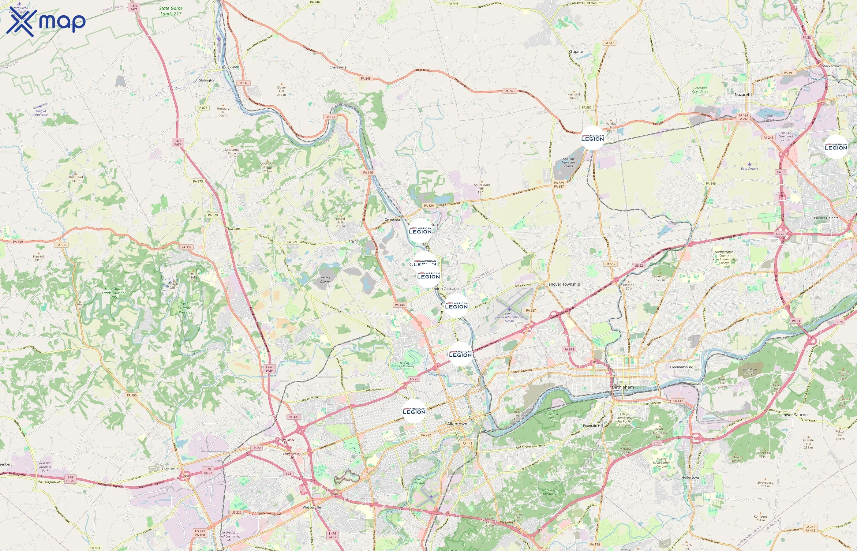 American Legion area coverage