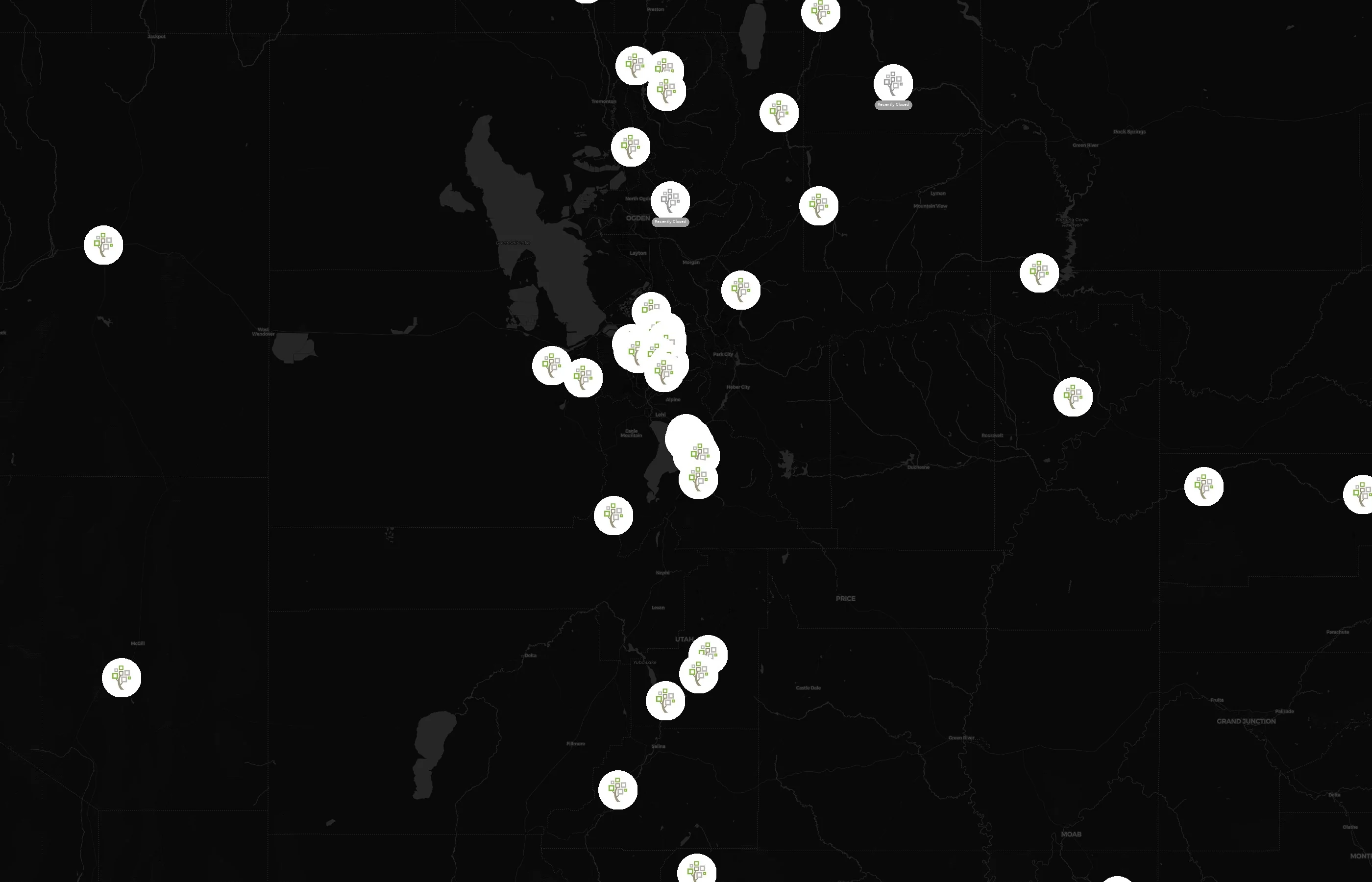 FamilySearch city distribution
