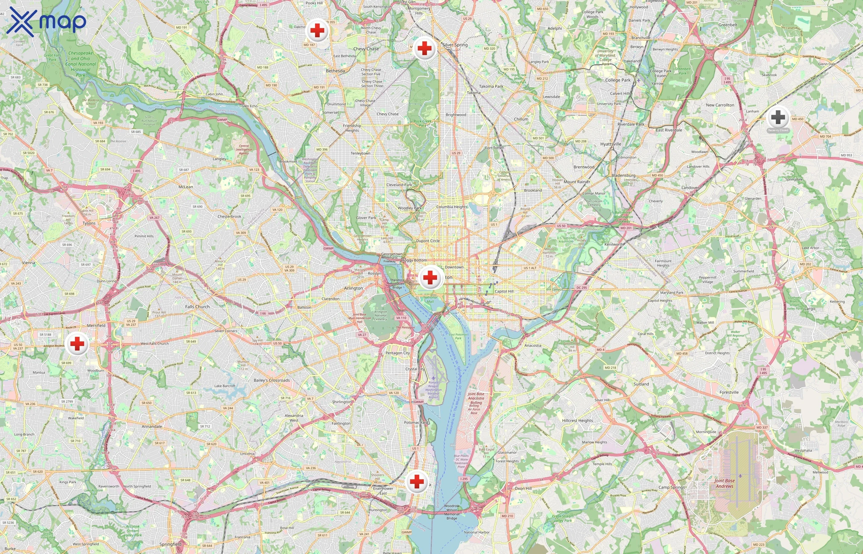 American Red Cross area coverage