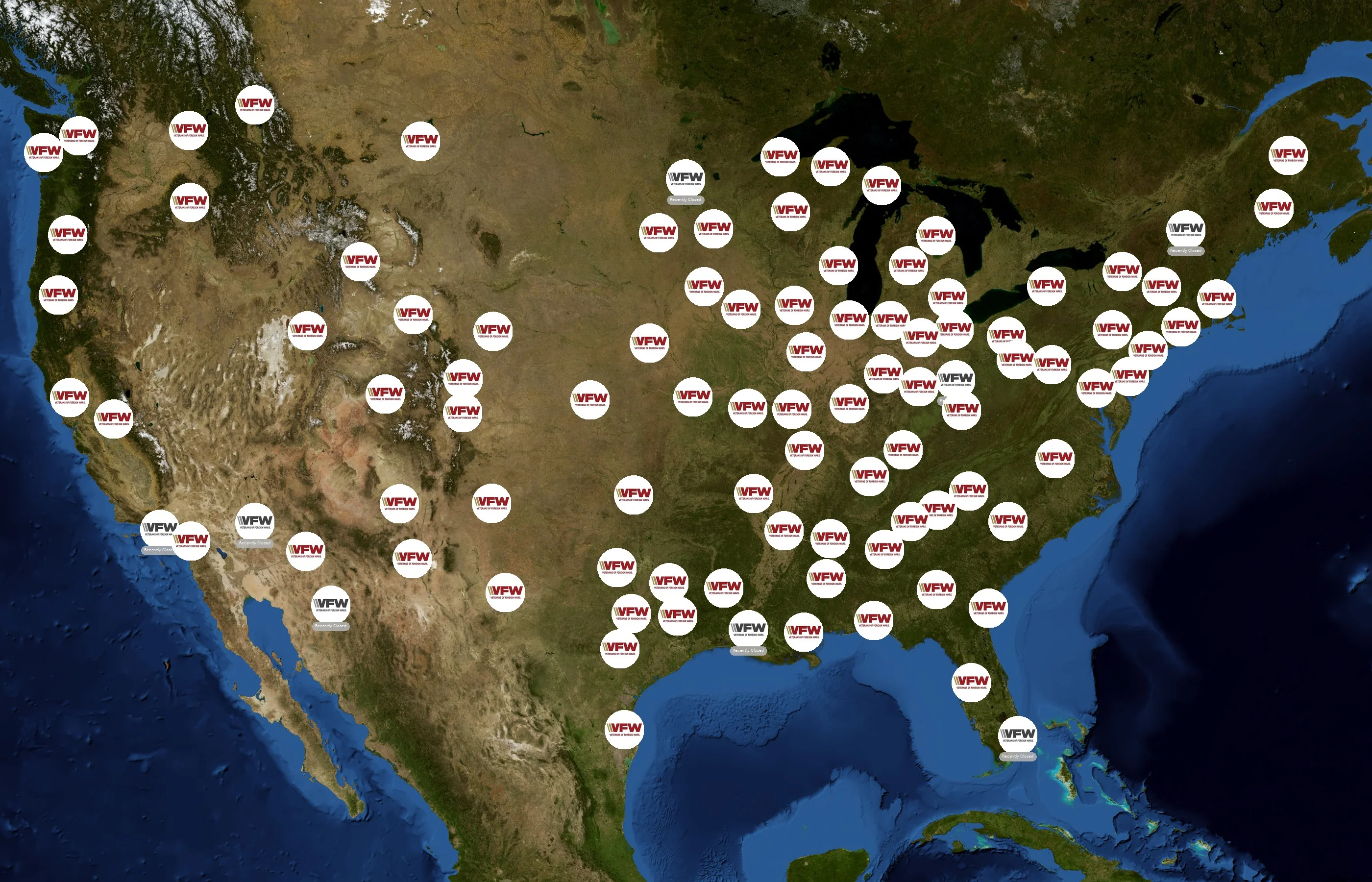 Veterans of Foreign Wars state distribution