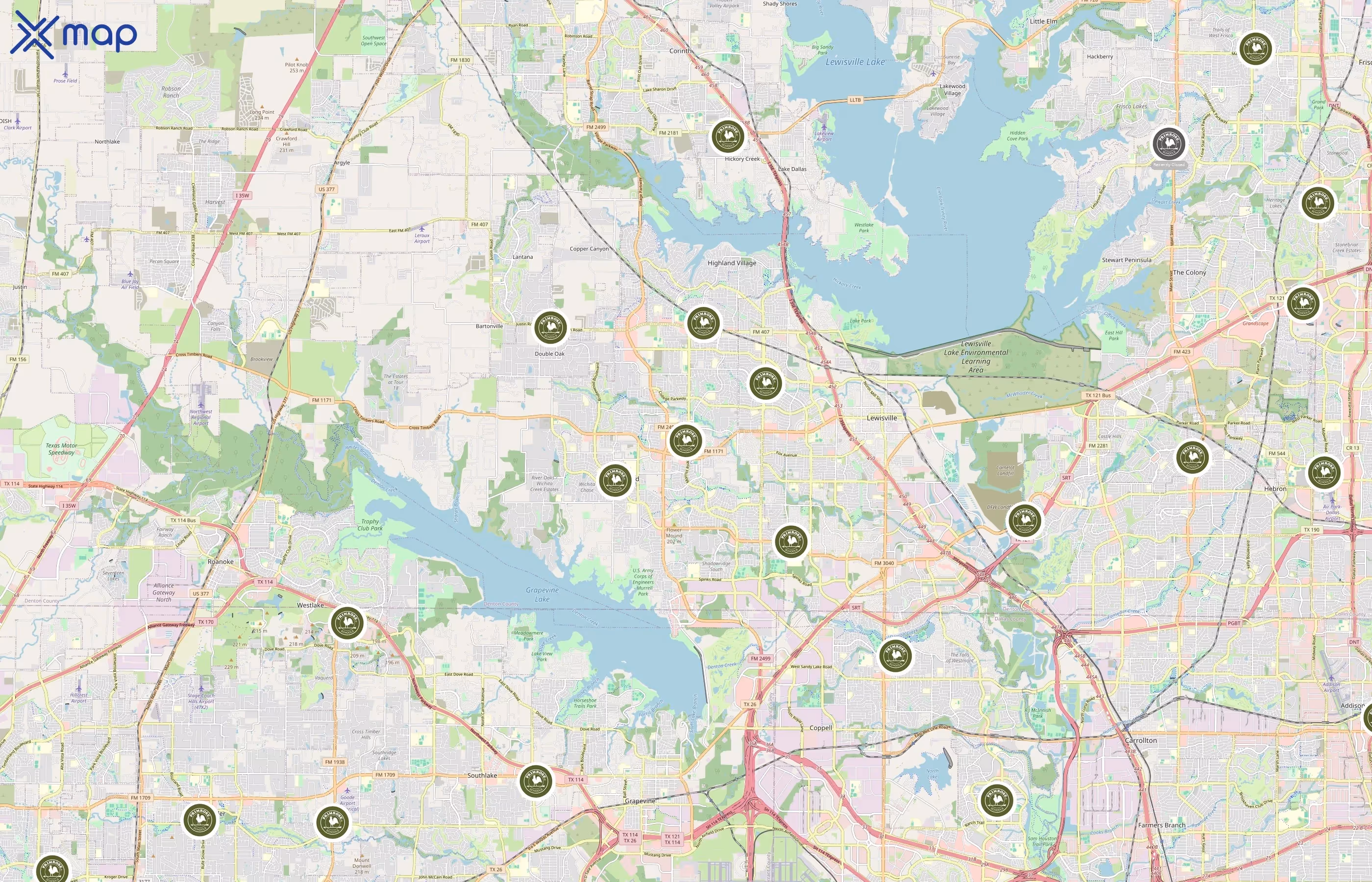 Primrose Schools area coverage