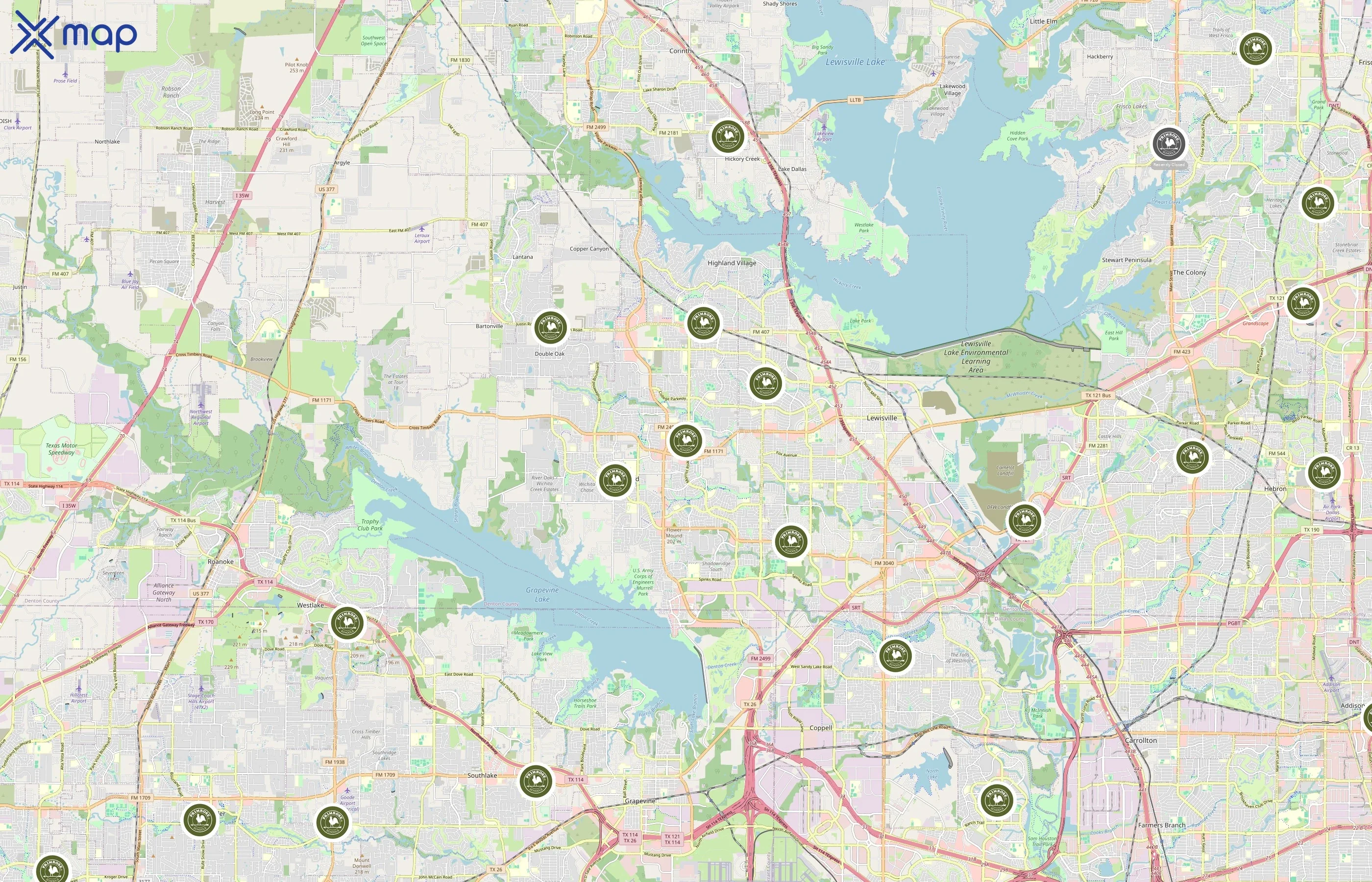 Primrose Schools area coverage