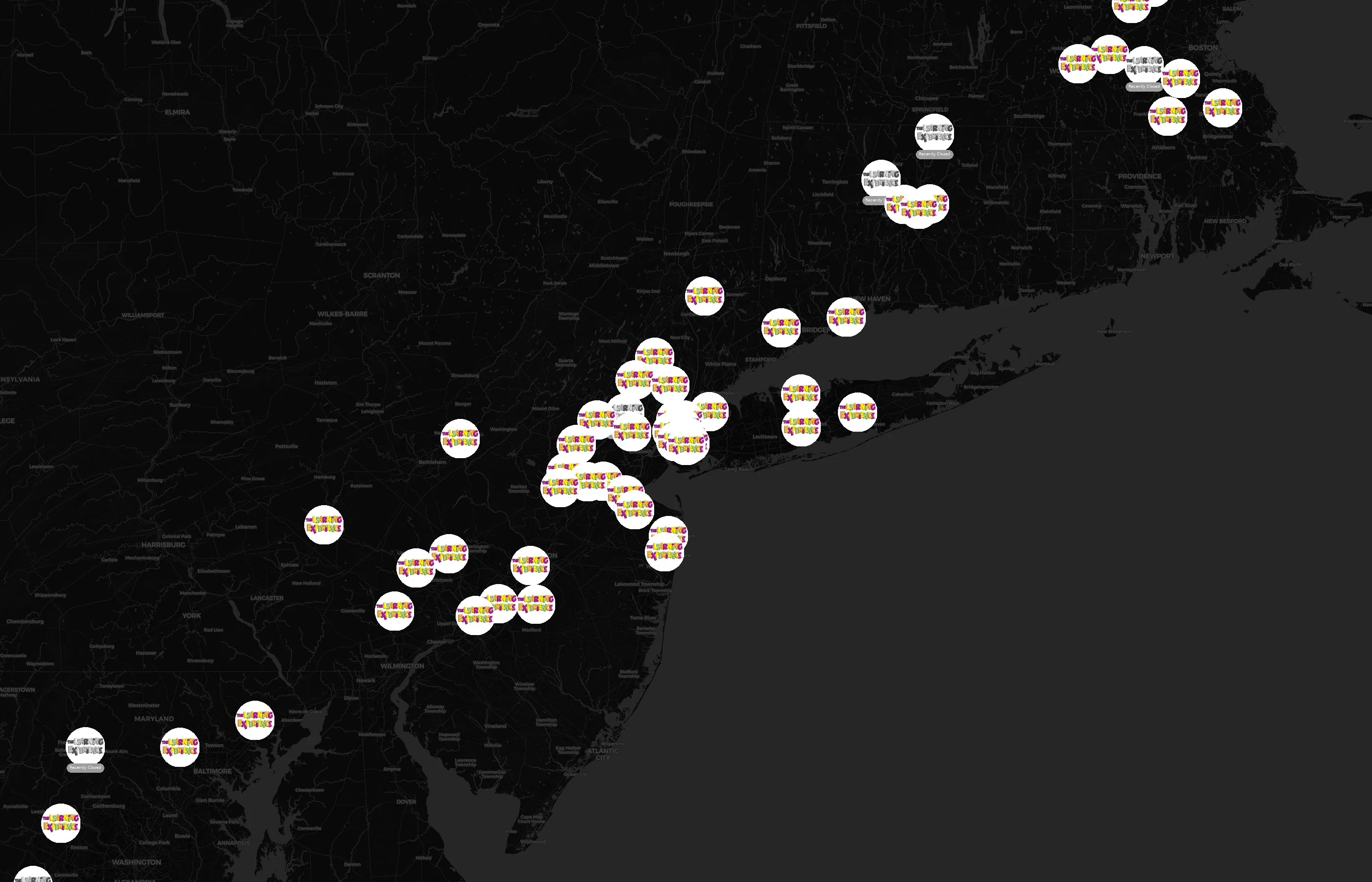 The Learning Experience city distribution