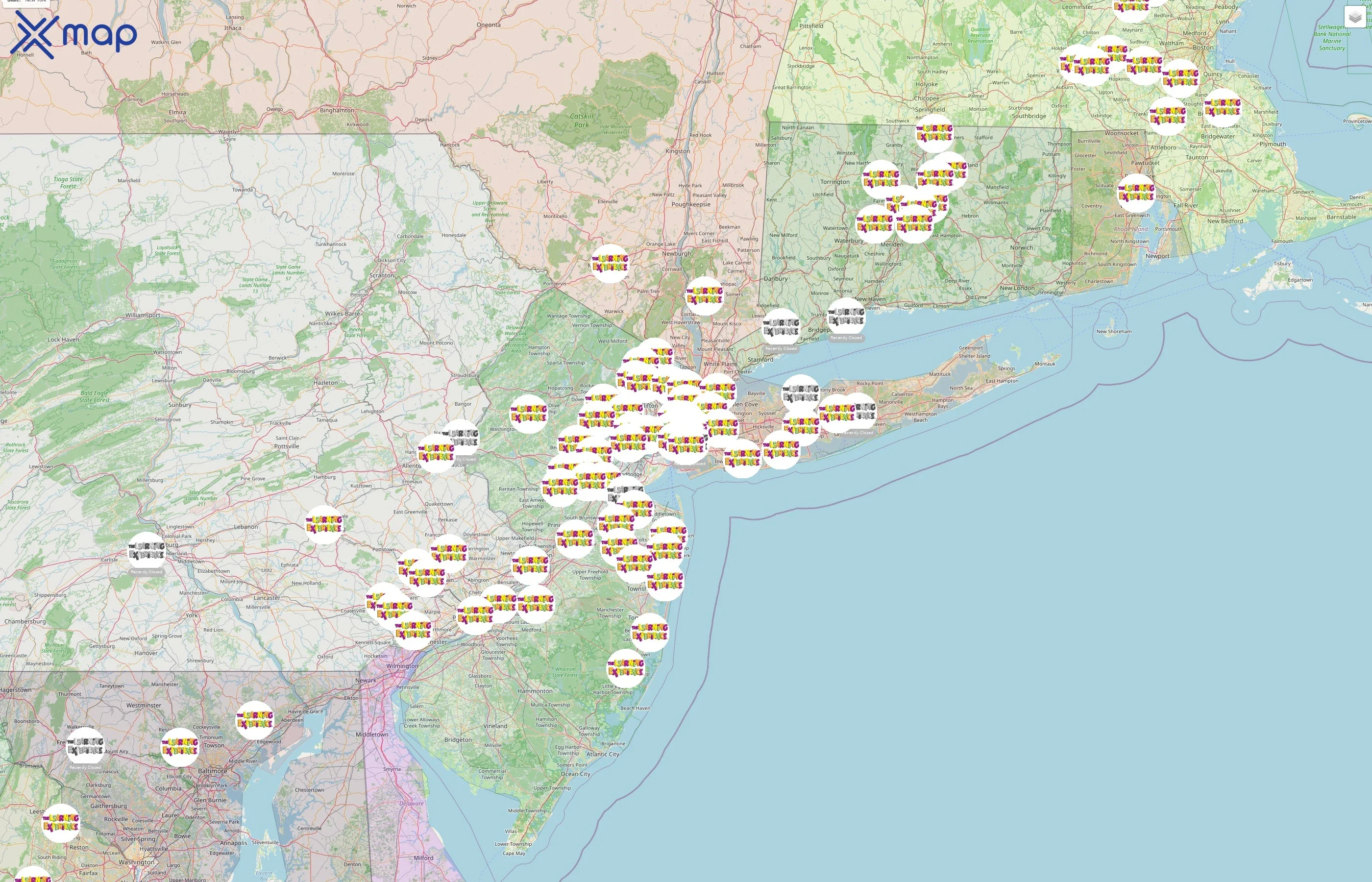 The Learning Experience street hotspots
