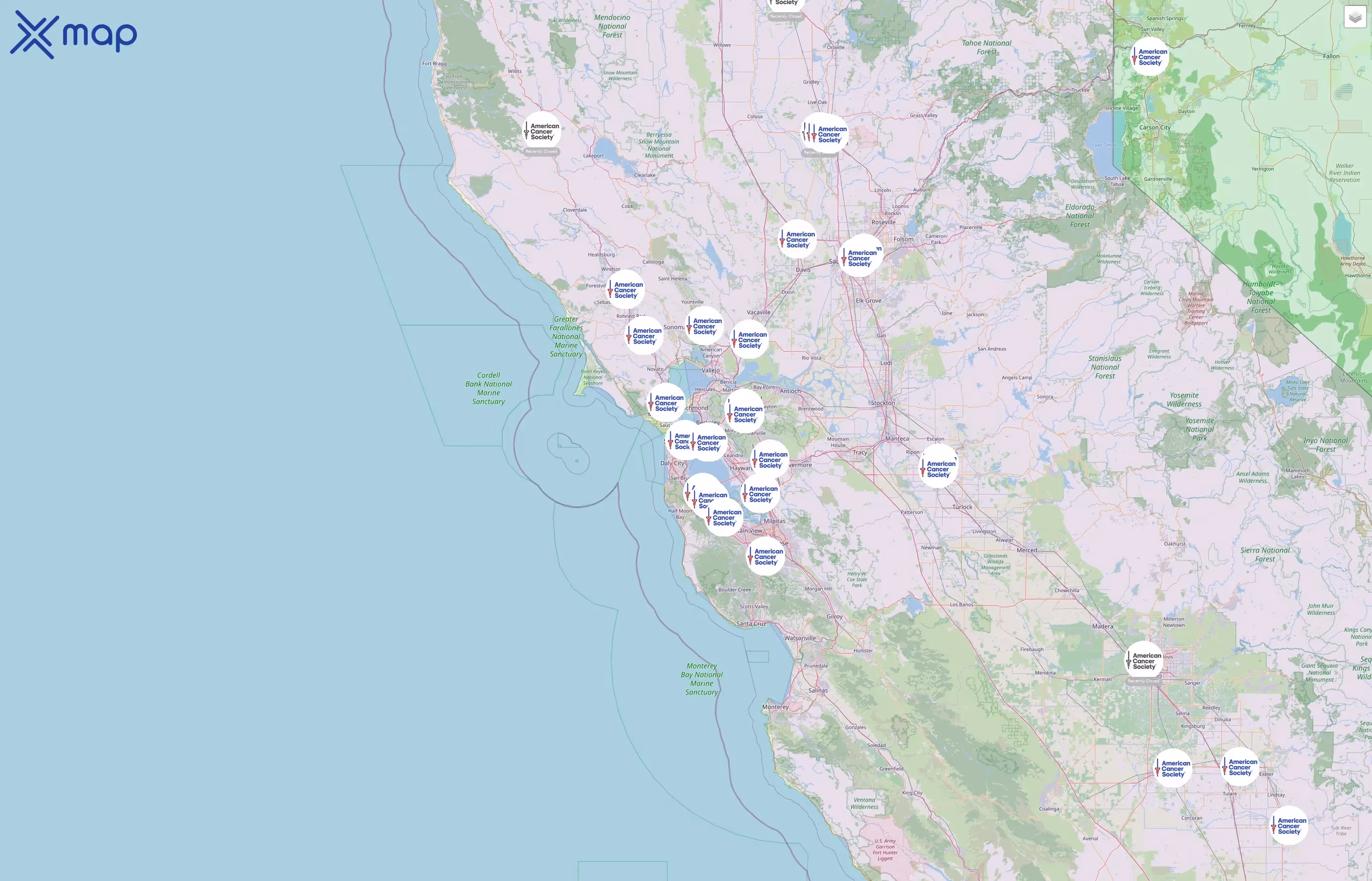 American Cancer Society street hotspots