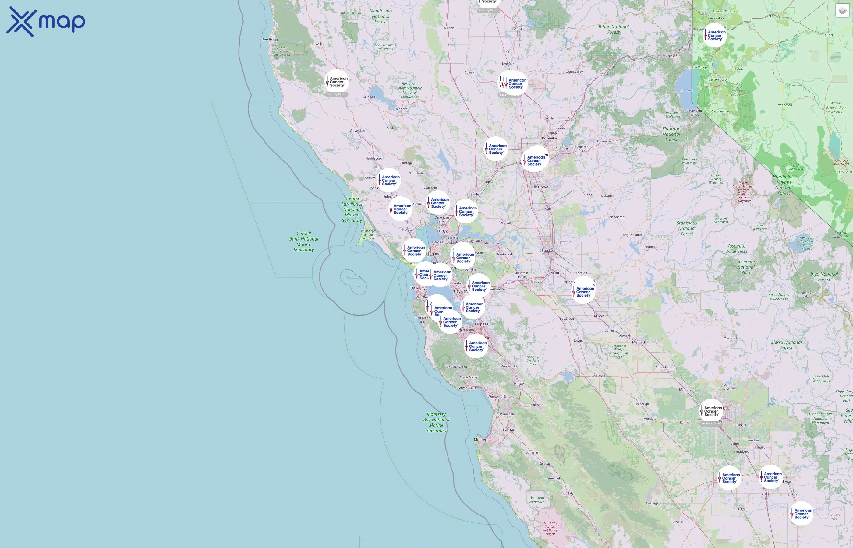 American Cancer Society street hotspots