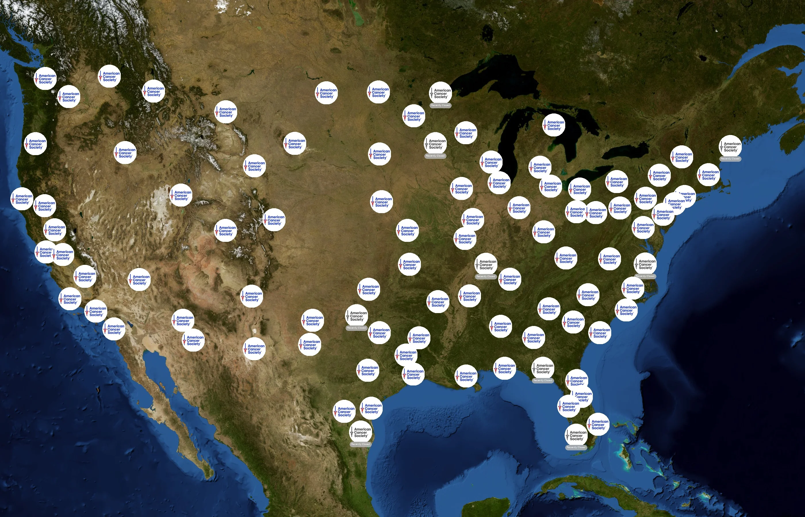 American Cancer Society state distribution