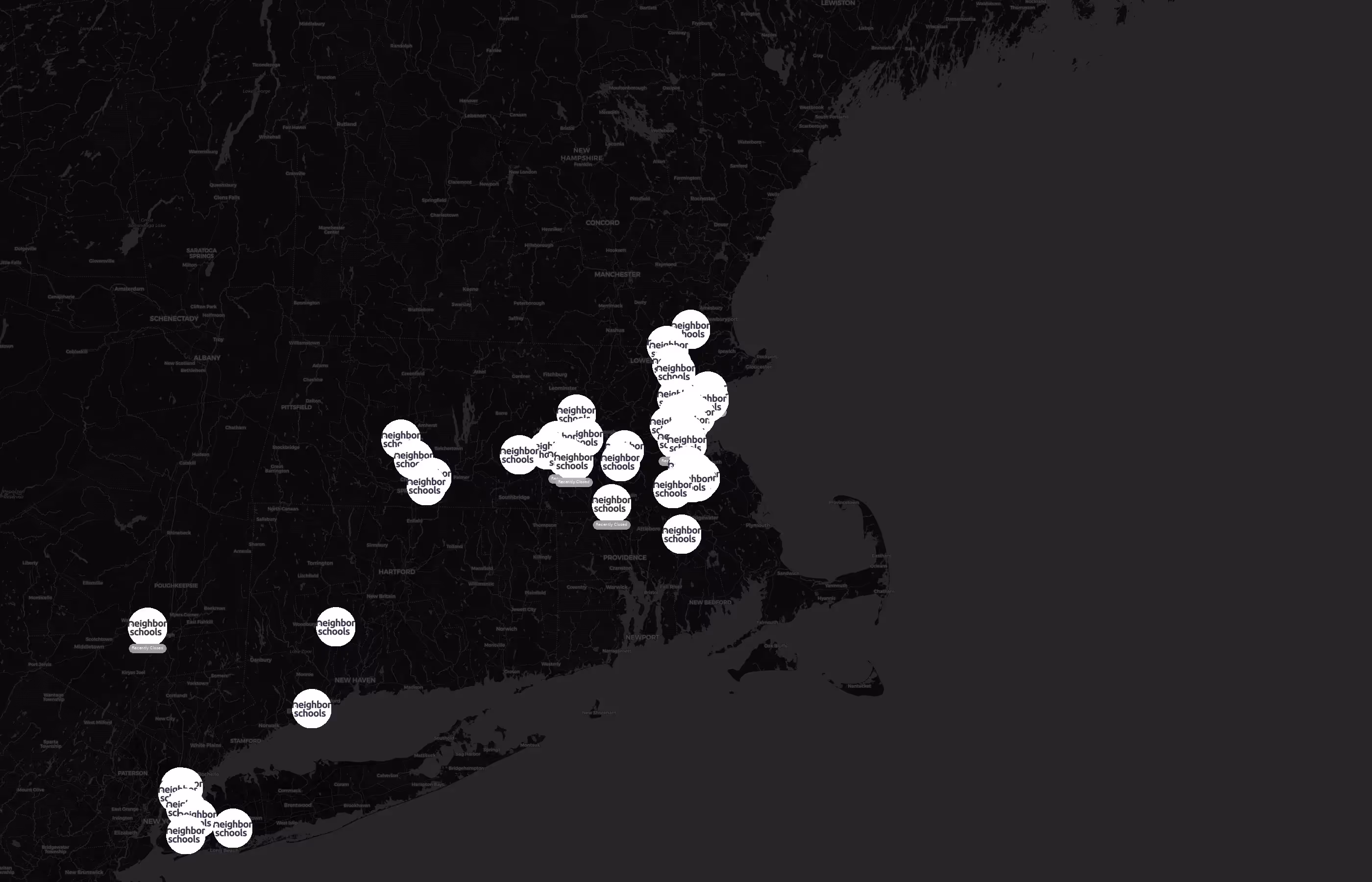 NeighborSchool city distribution