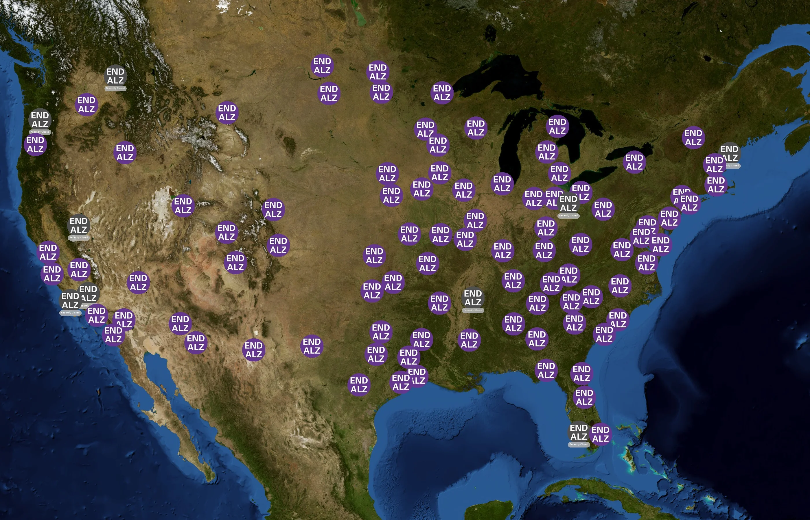 Alzheimer's Association state distribution