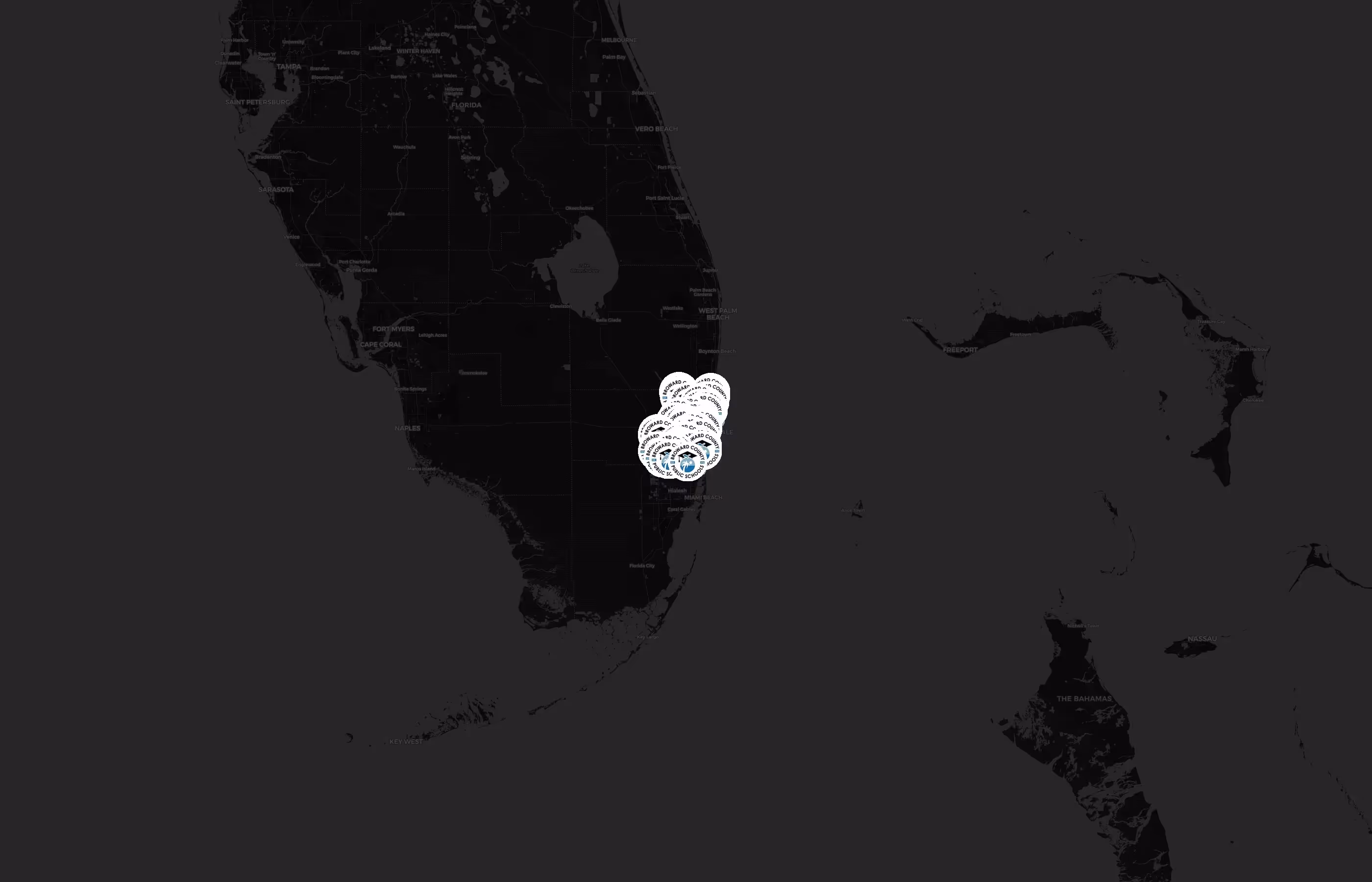 Broward County Public Schools city distribution
