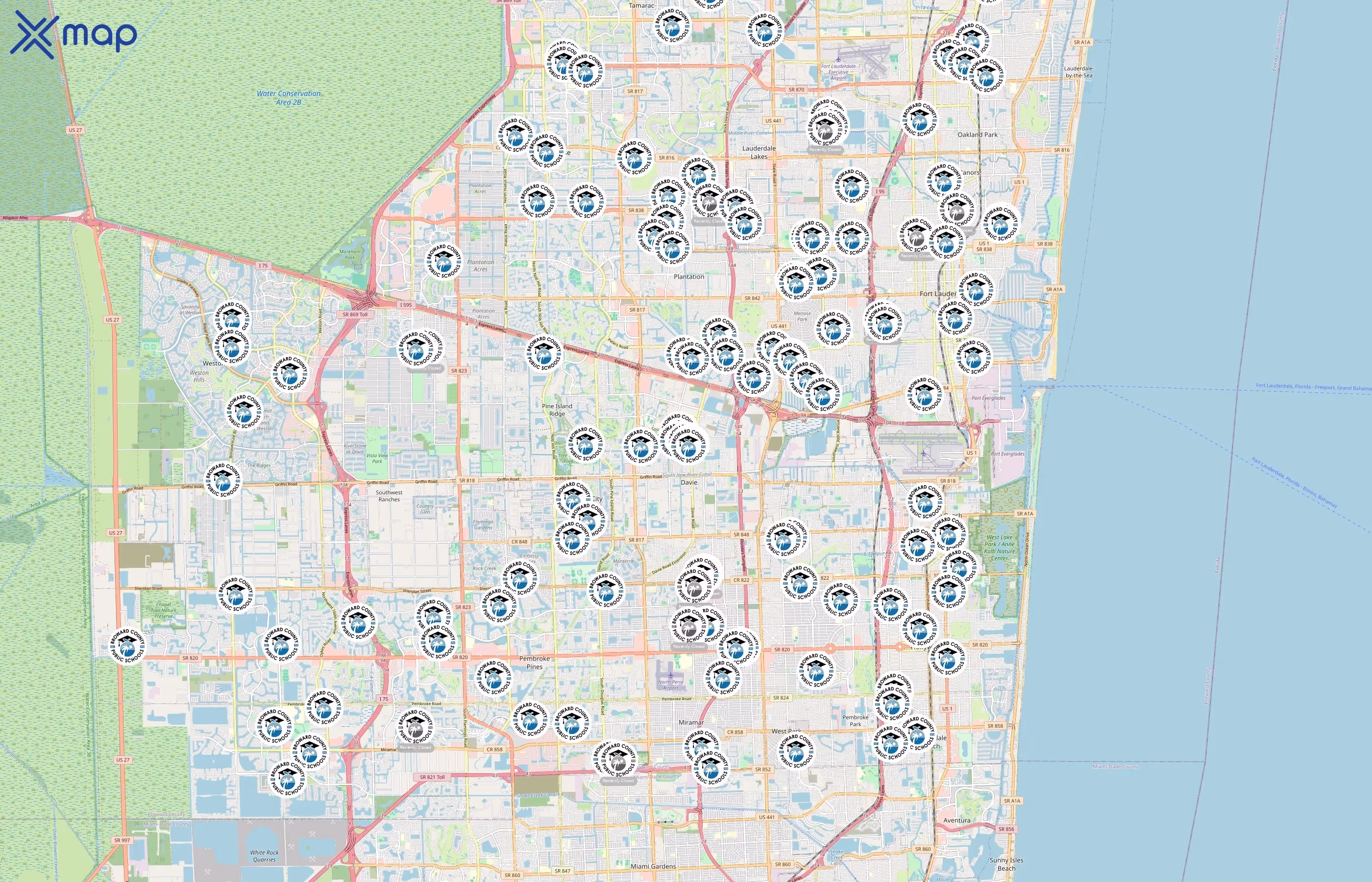 Broward County Public Schools area coverage
