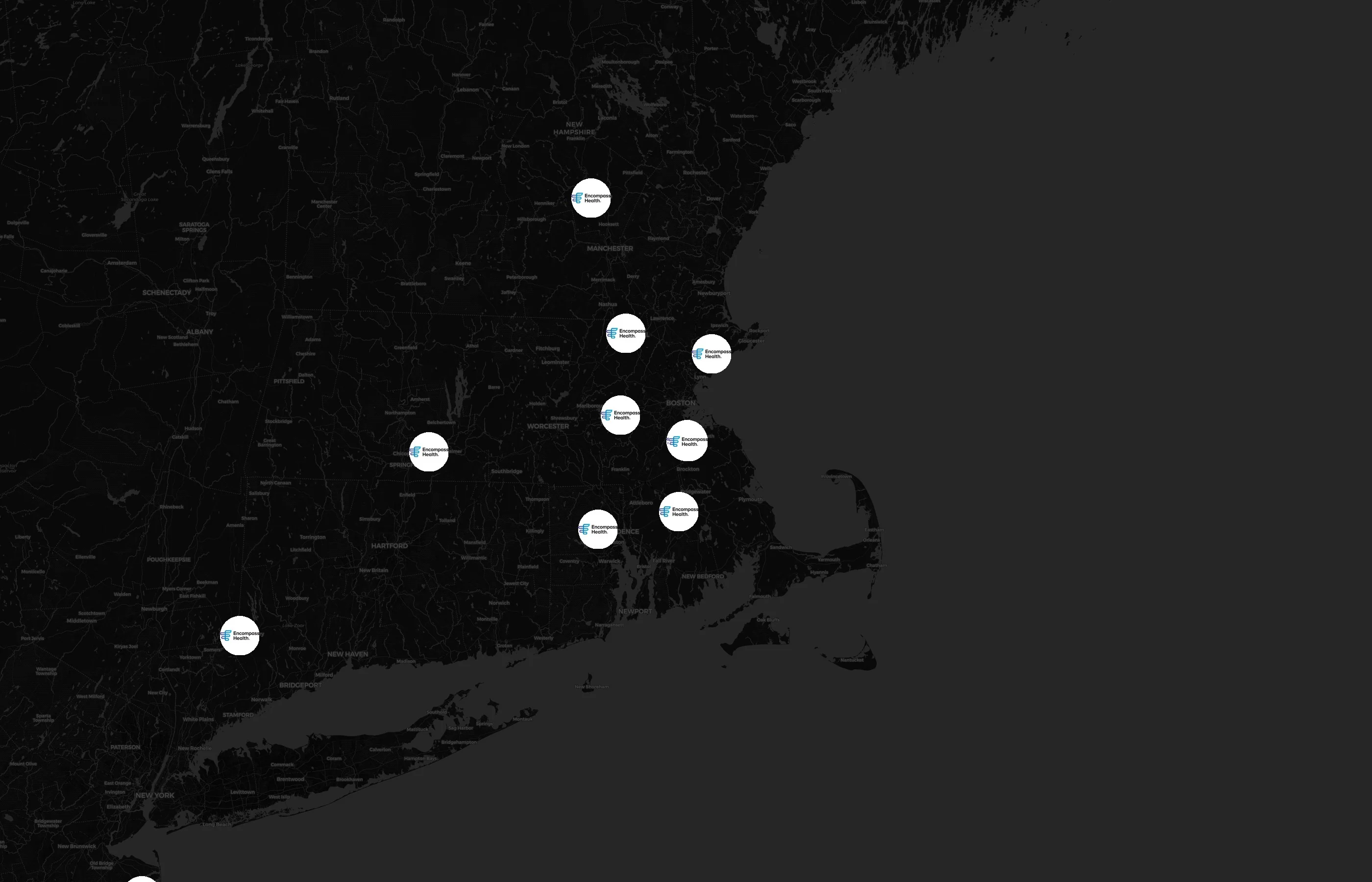 Encompass Health city distribution