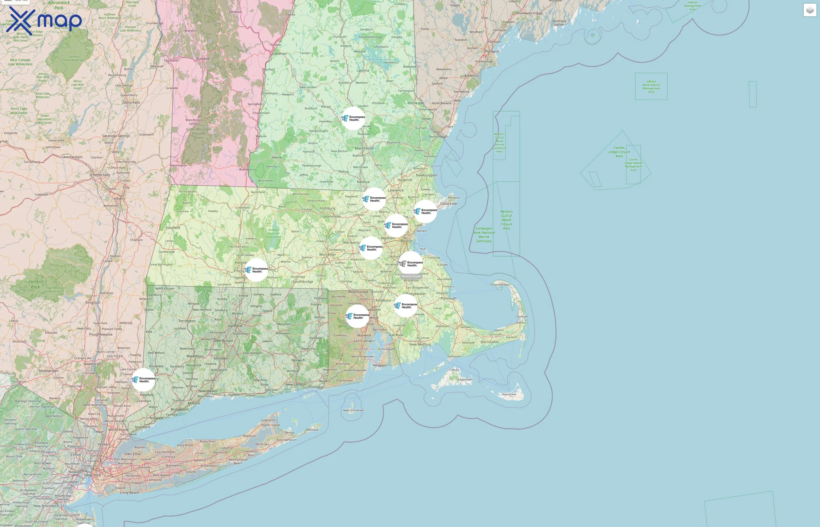 Encompass Health street hotspots