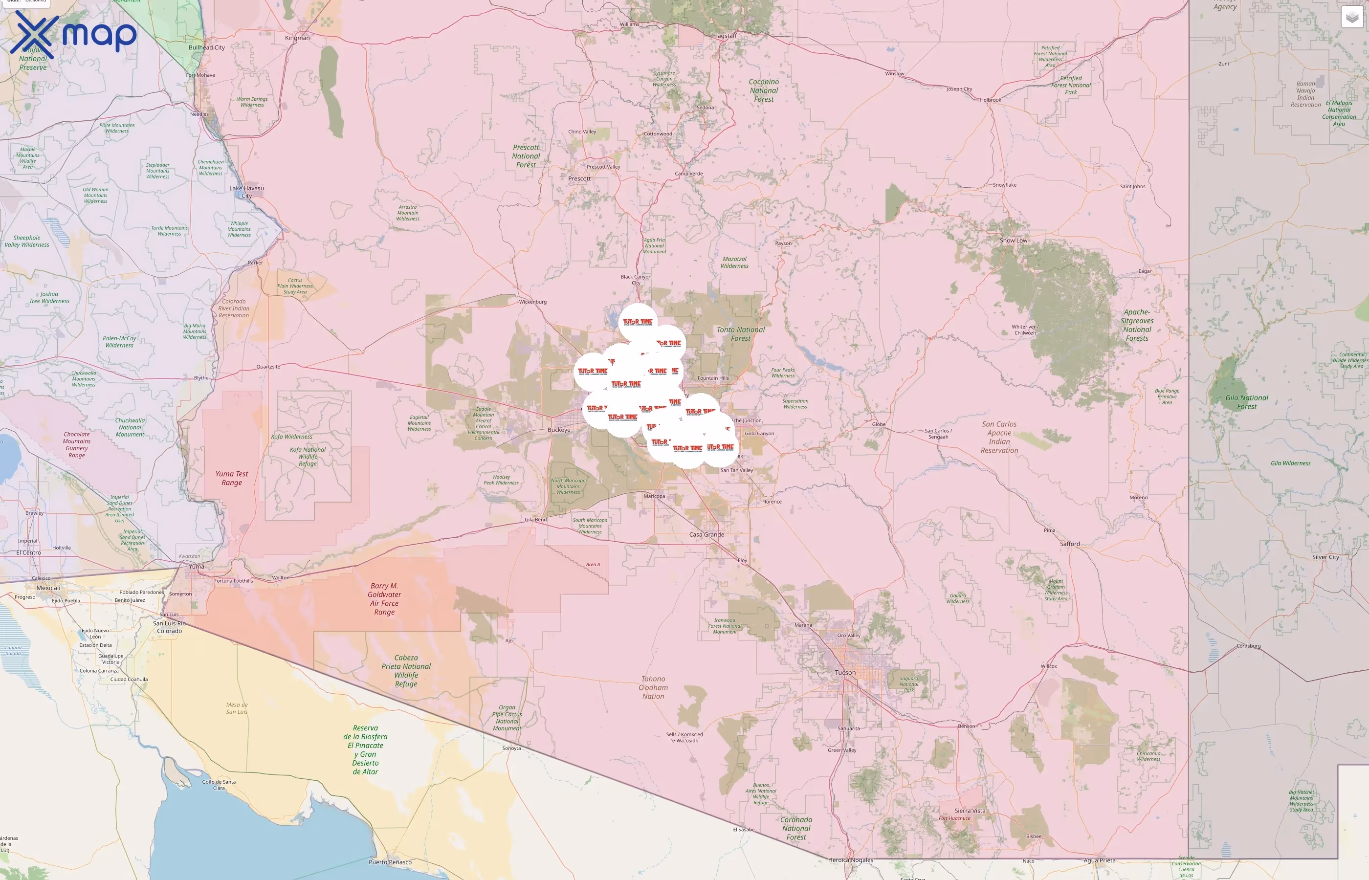 Tutor Time street hotspots
