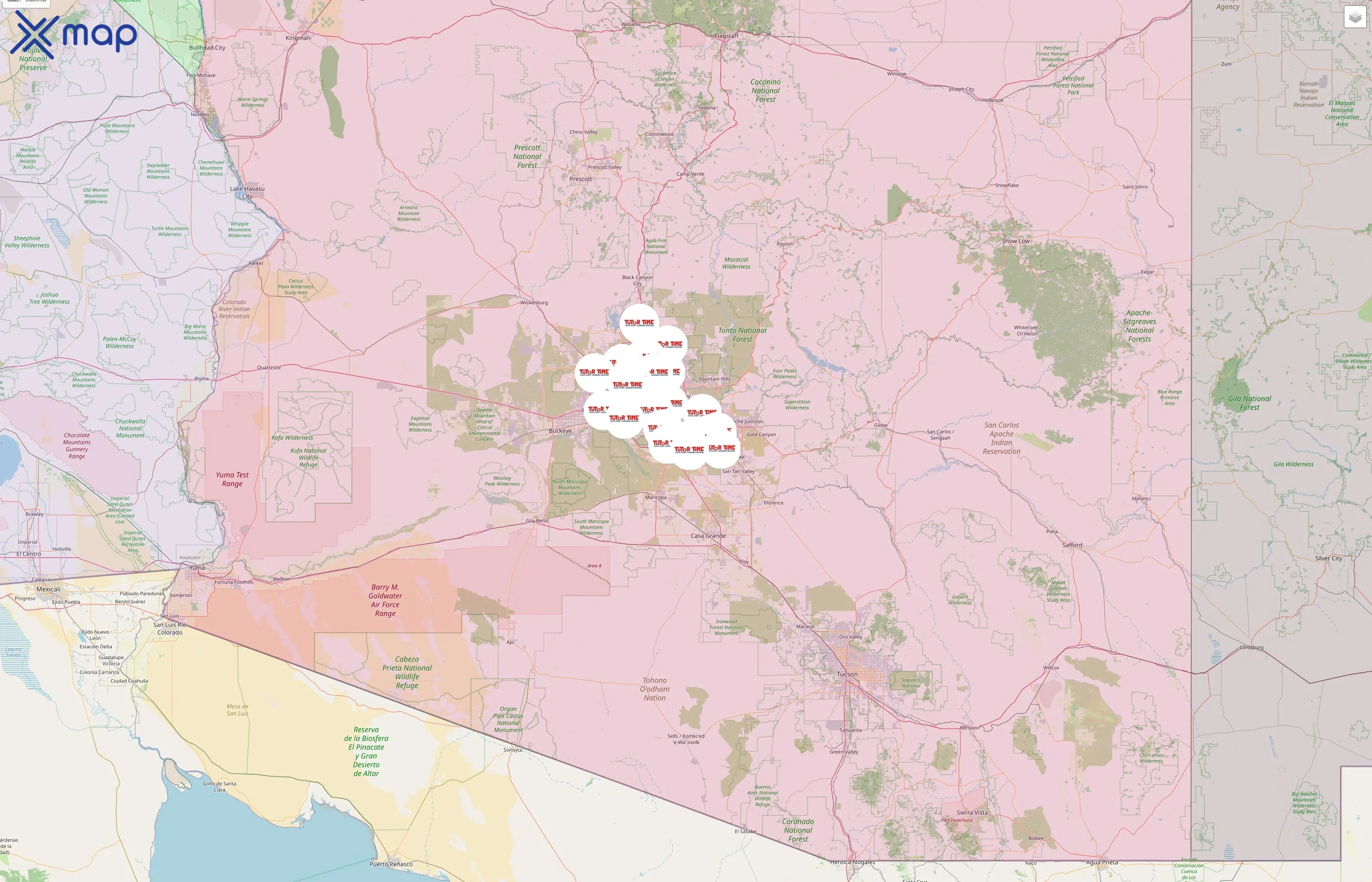 Tutor Time street hotspots