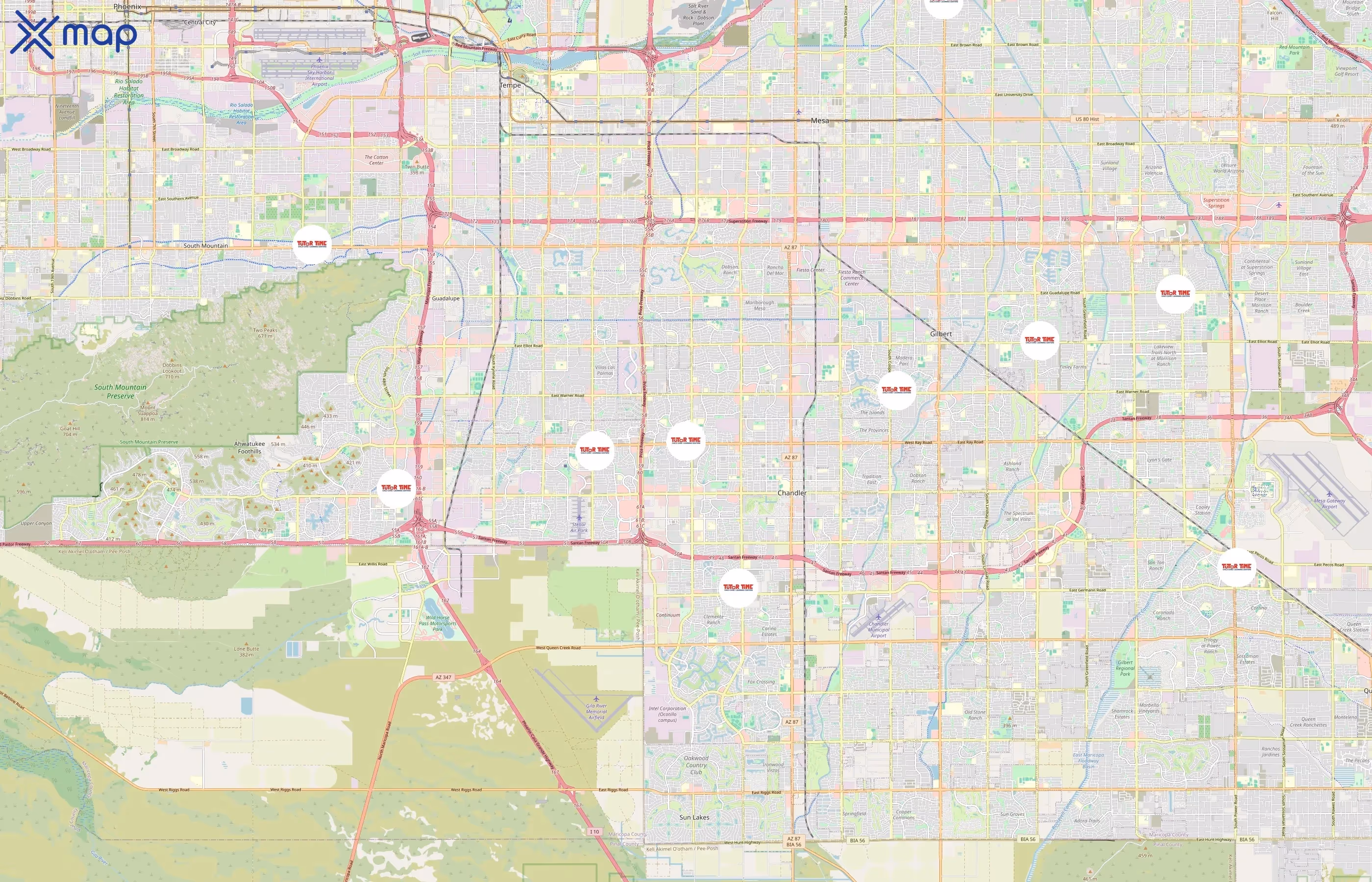 Tutor Time area coverage