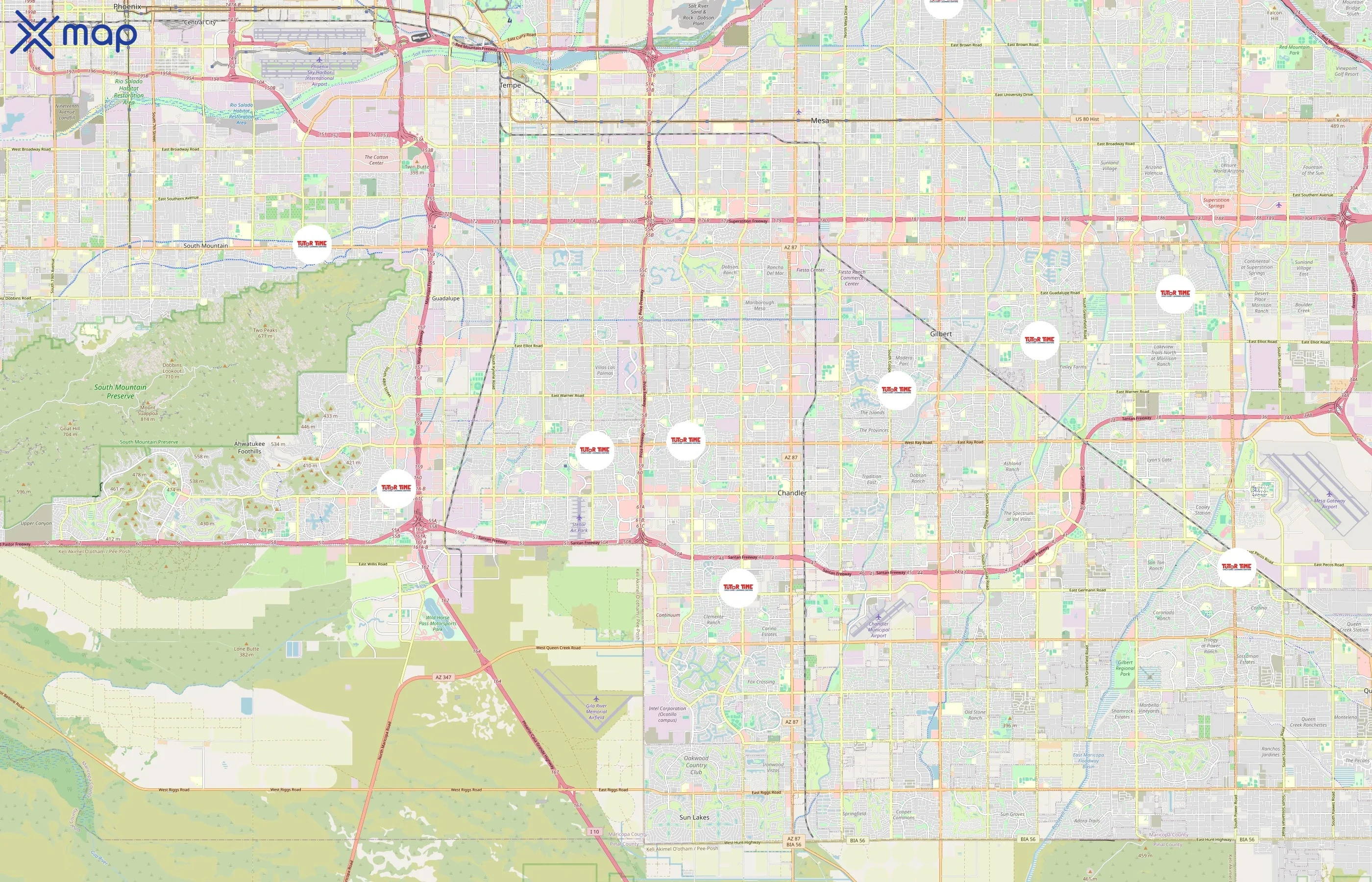 Tutor Time area coverage