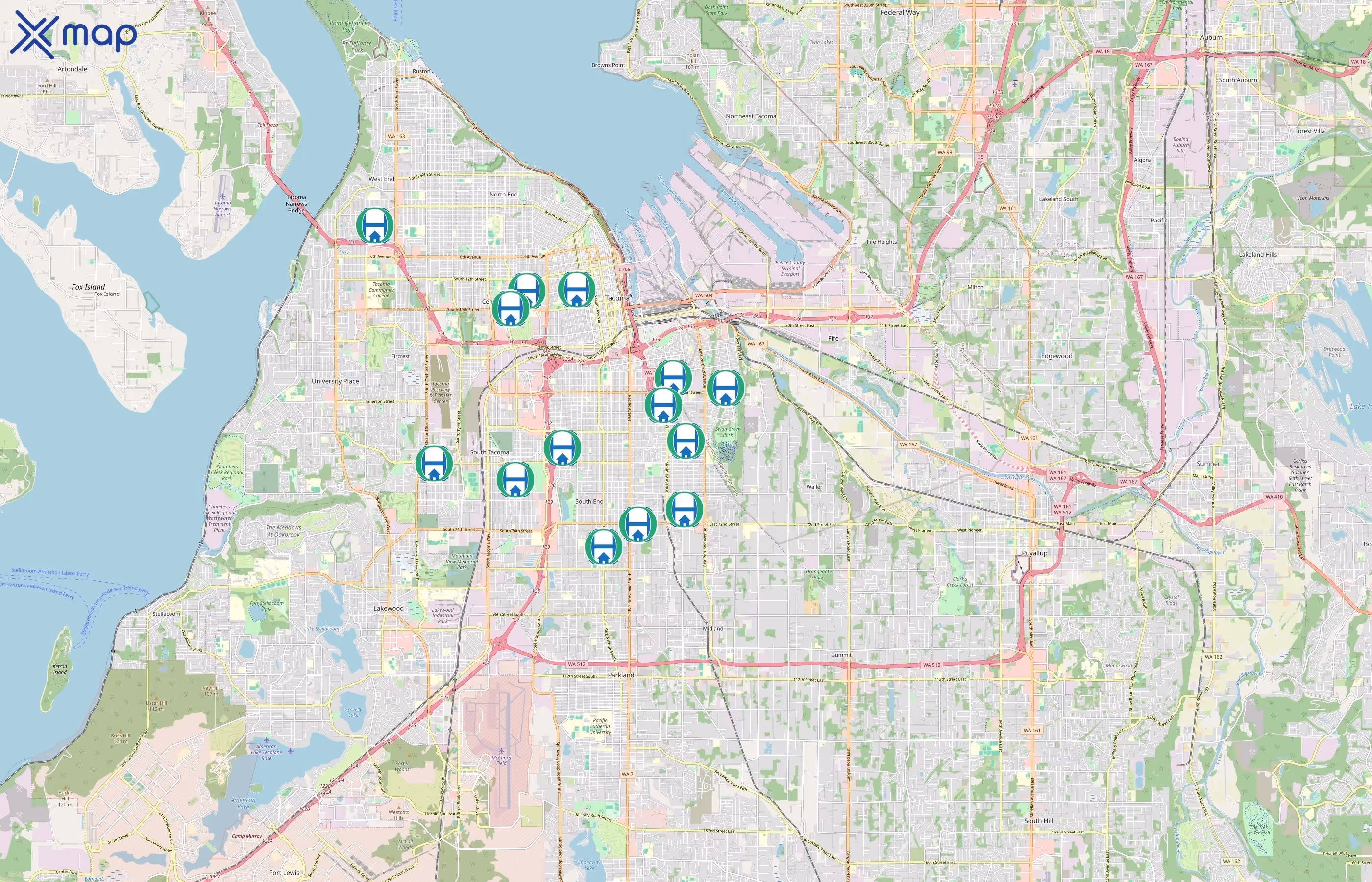 Oxford House area coverage