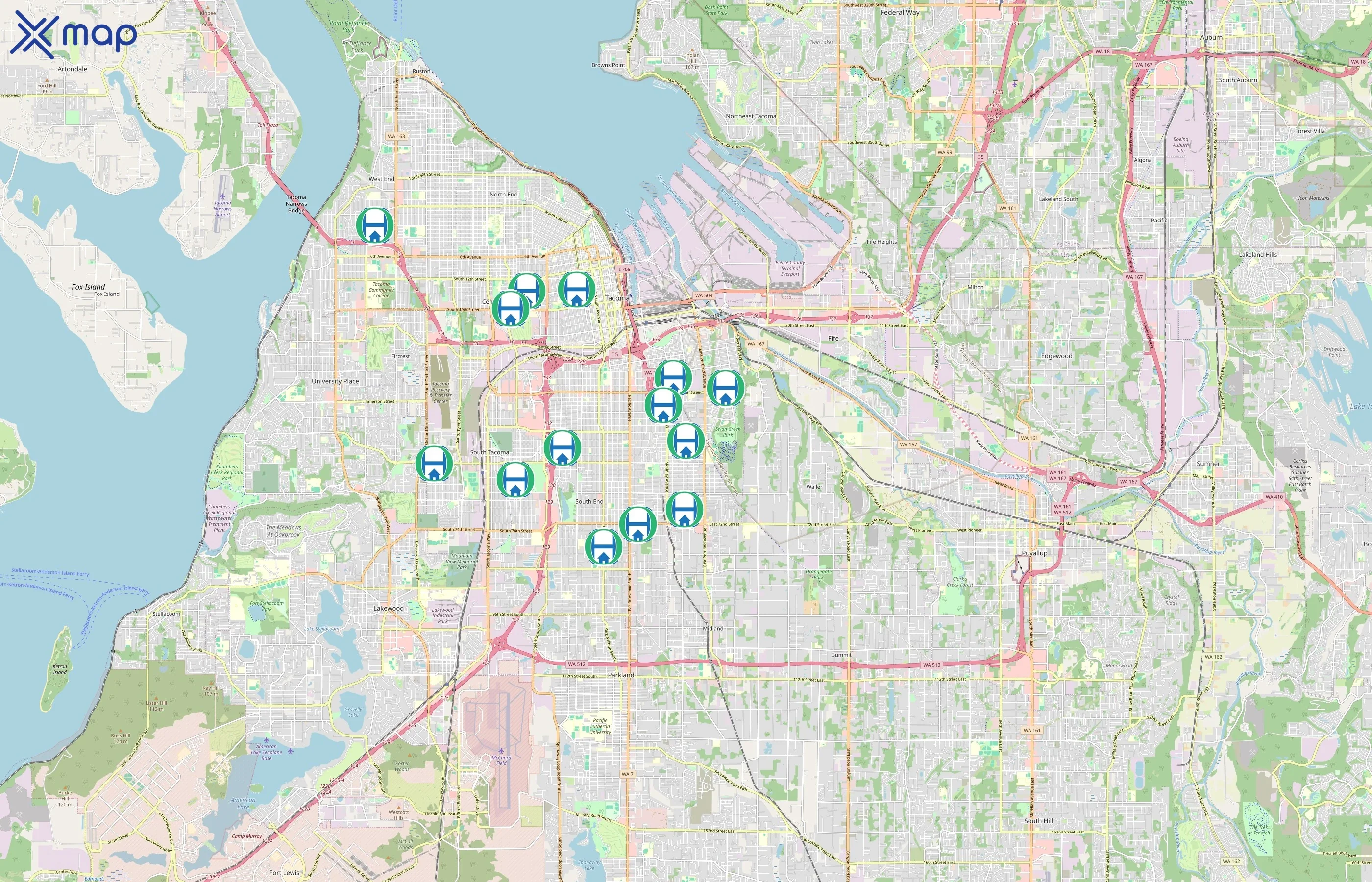 Oxford House area coverage