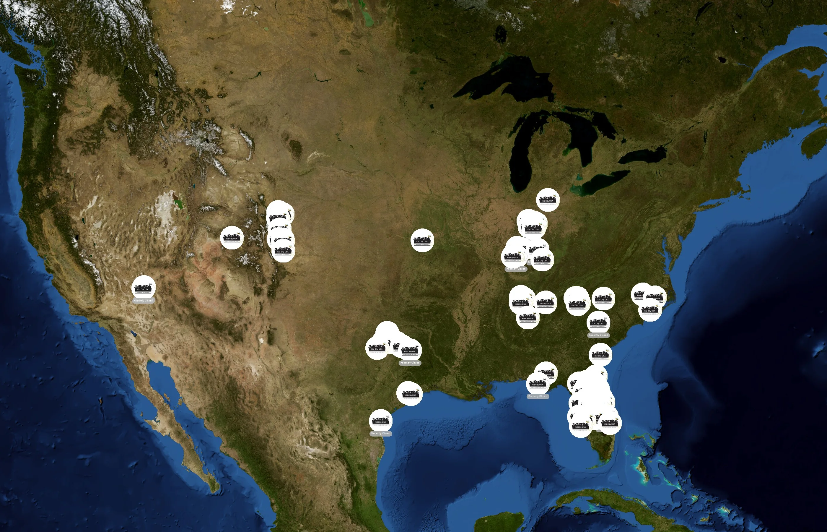 Kid City USA state distribution