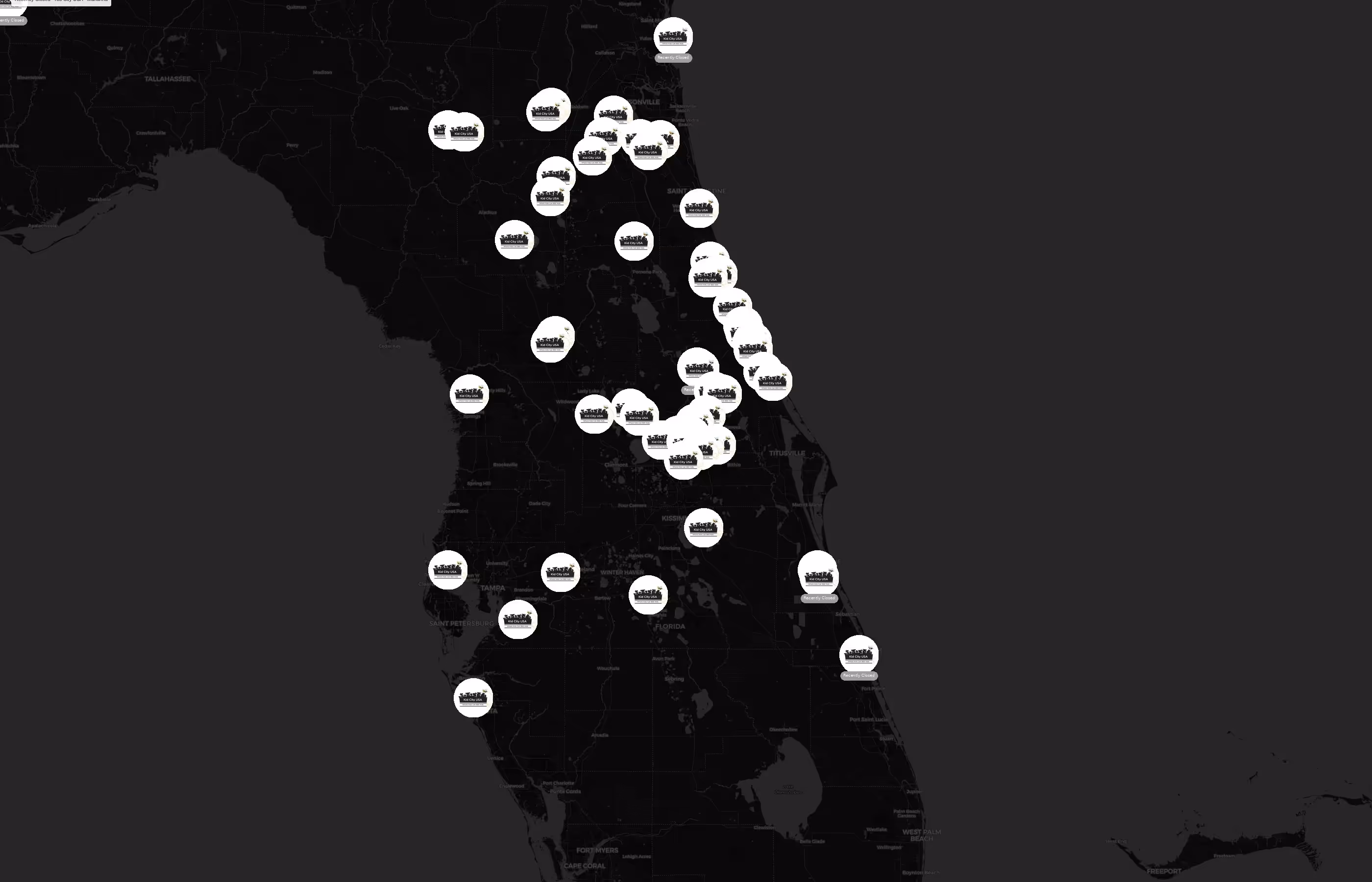Kid City USA city distribution