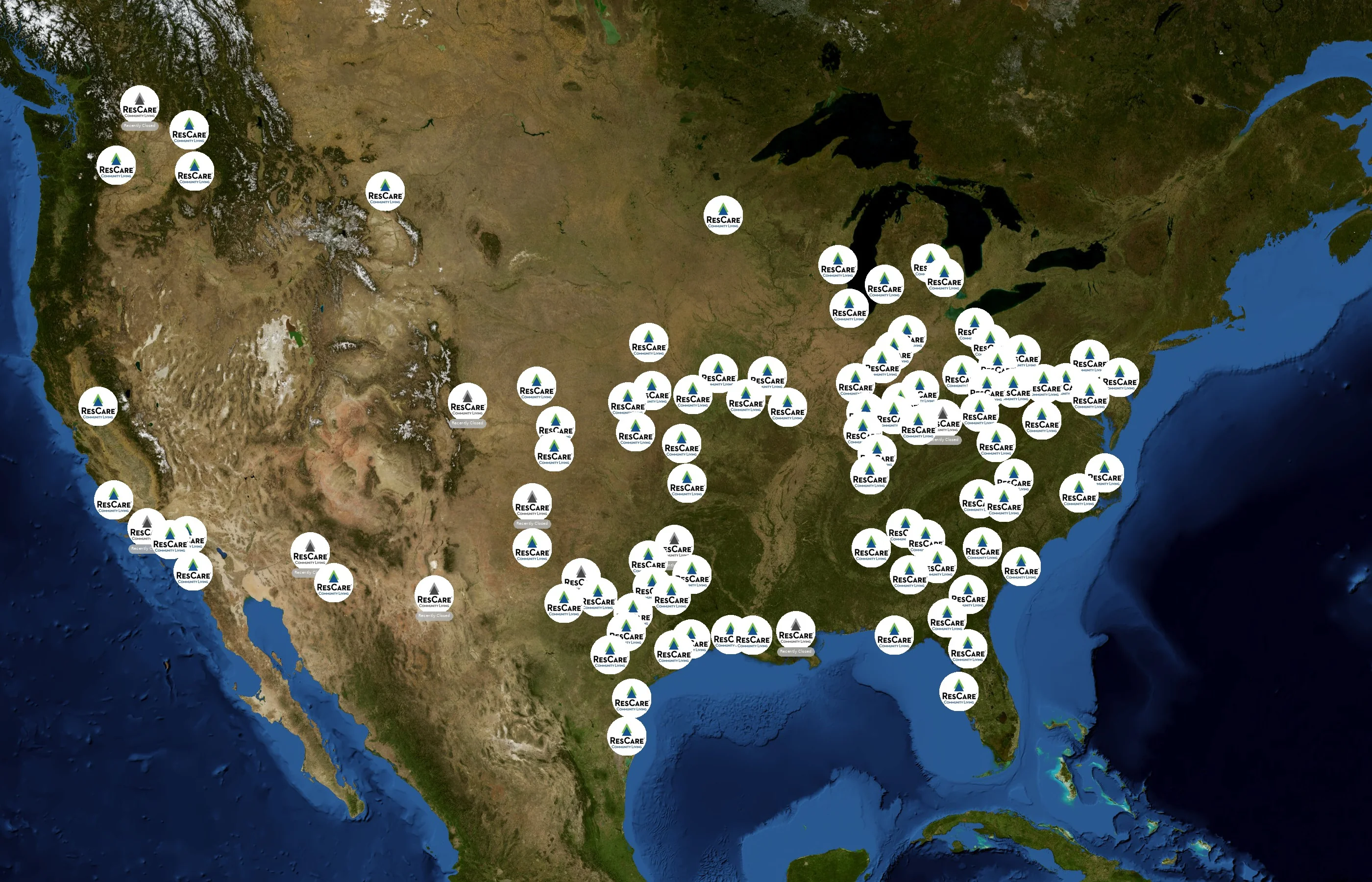 ResCare state distribution