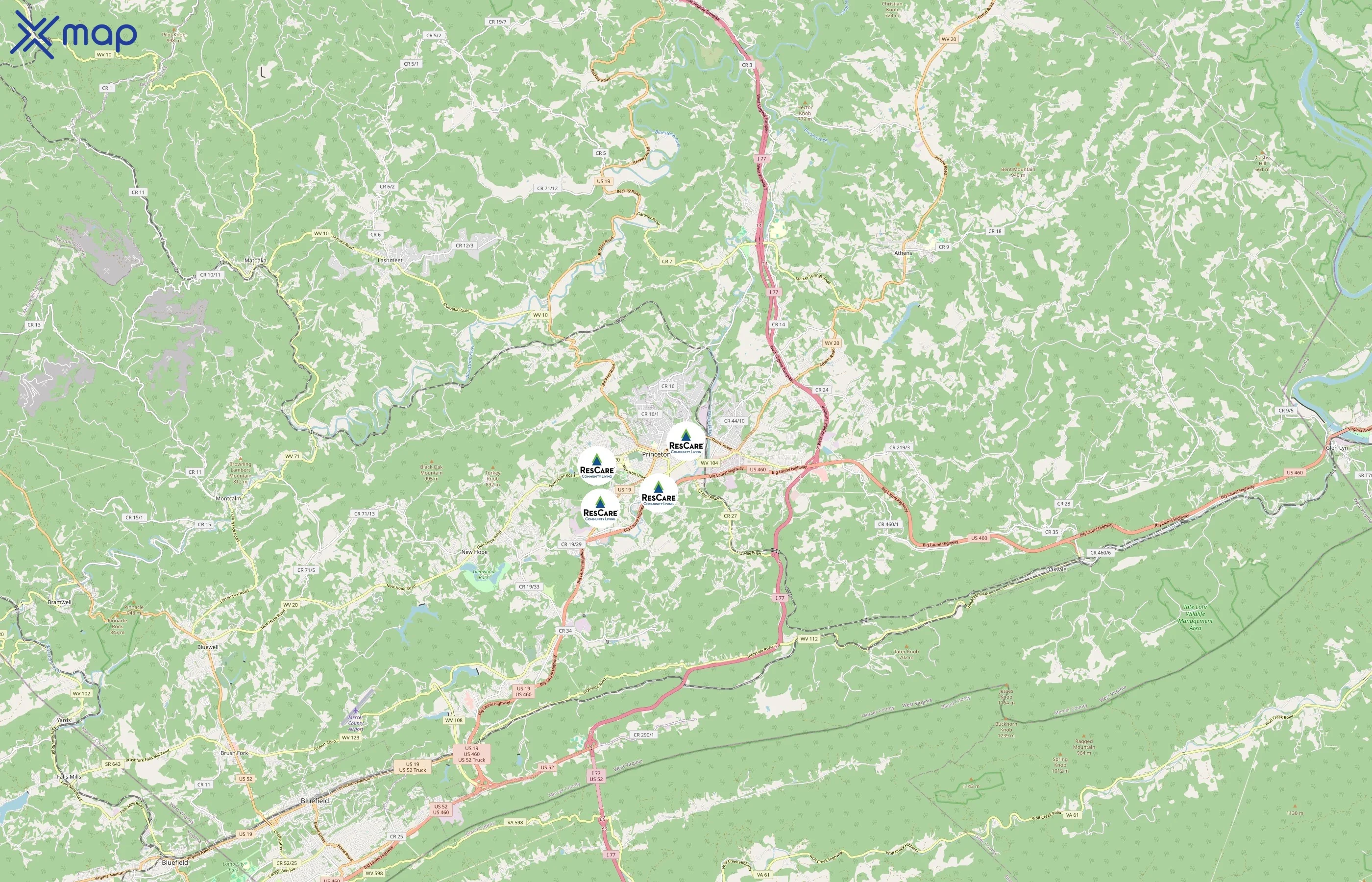 ResCare area coverage