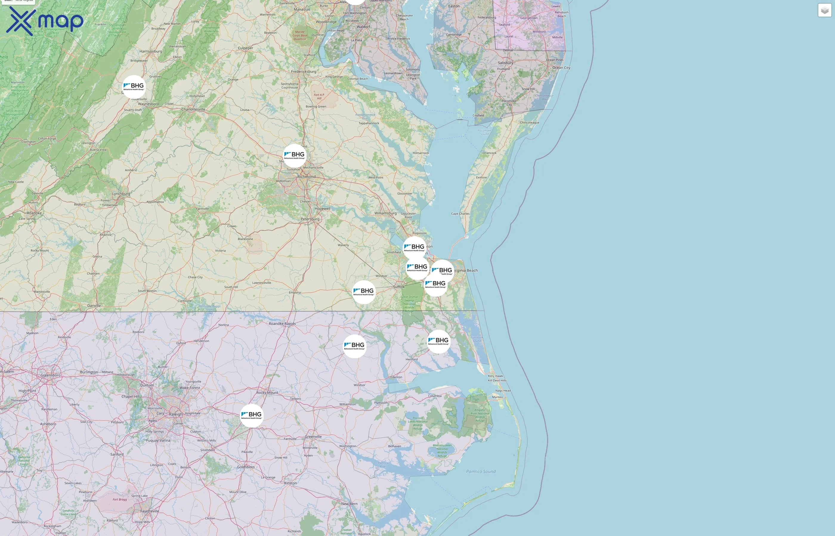 Behavioral Health Group street hotspots