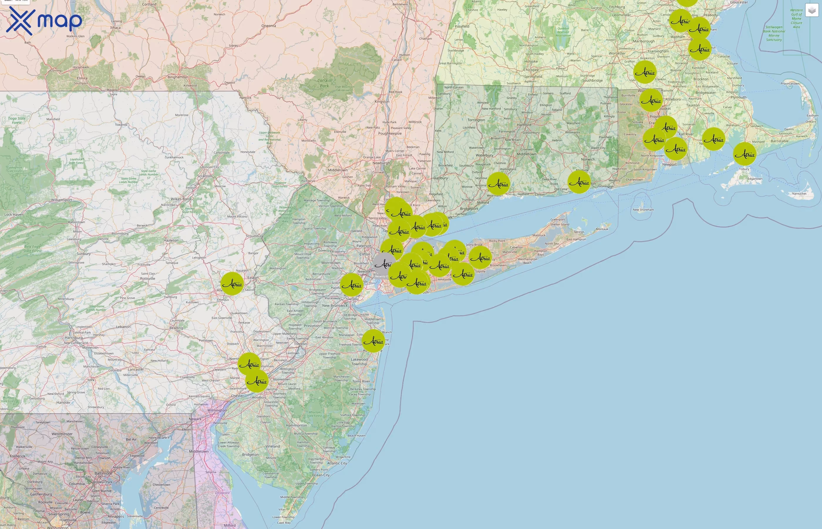 Atria Senior Living street hotspots
