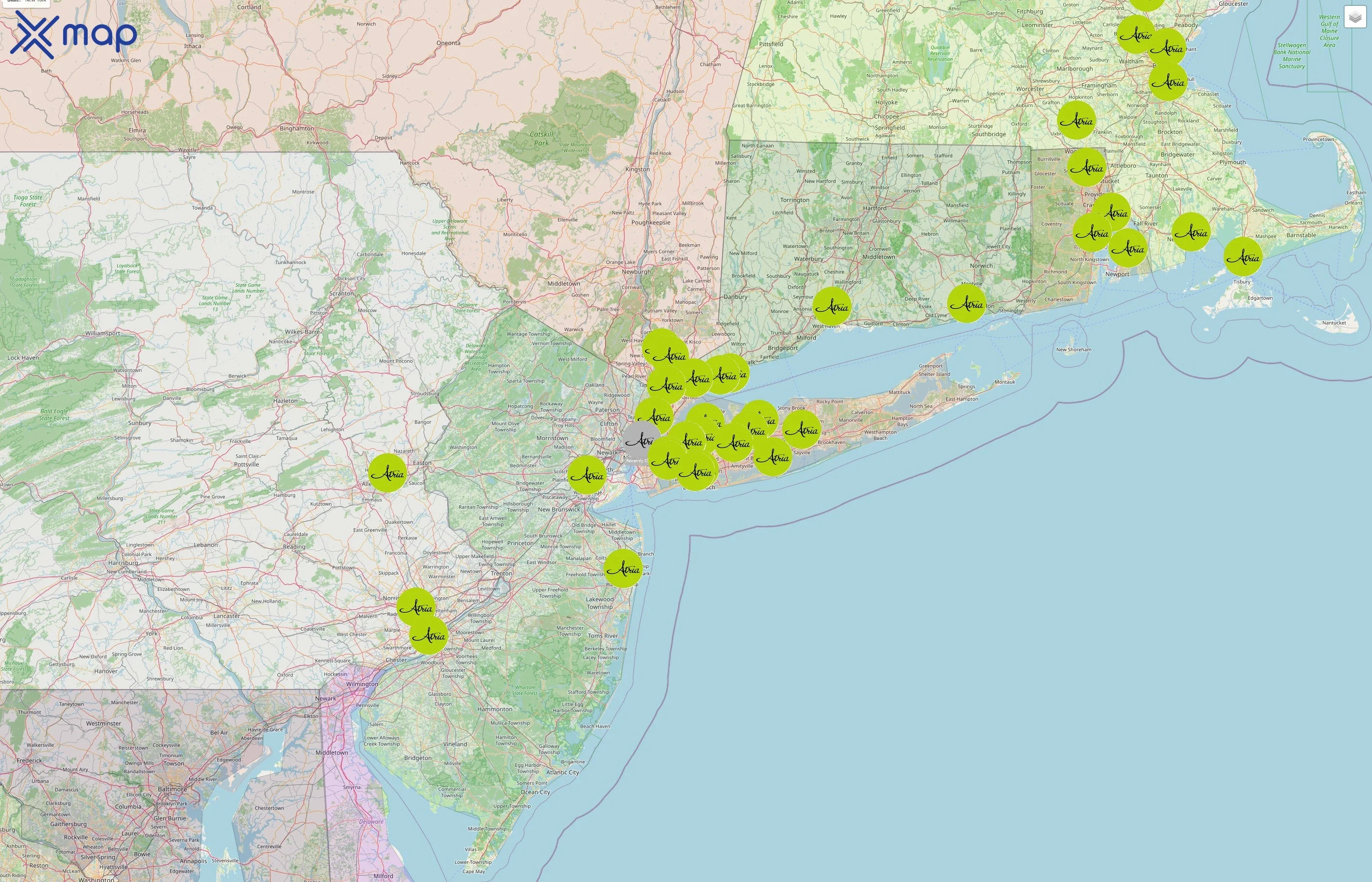 Atria Senior Living street hotspots