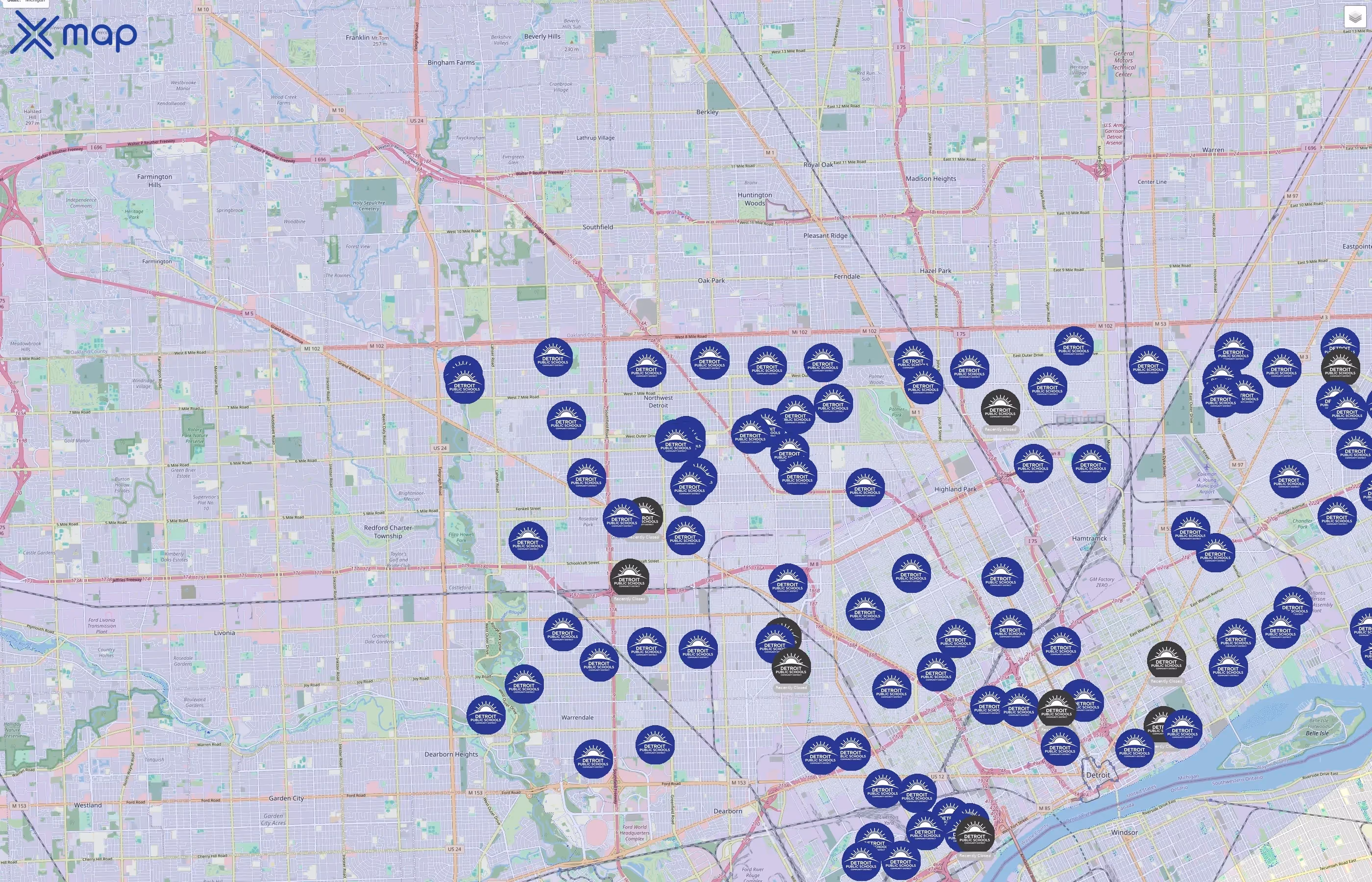 Detroit Public Schools Community District traffic data