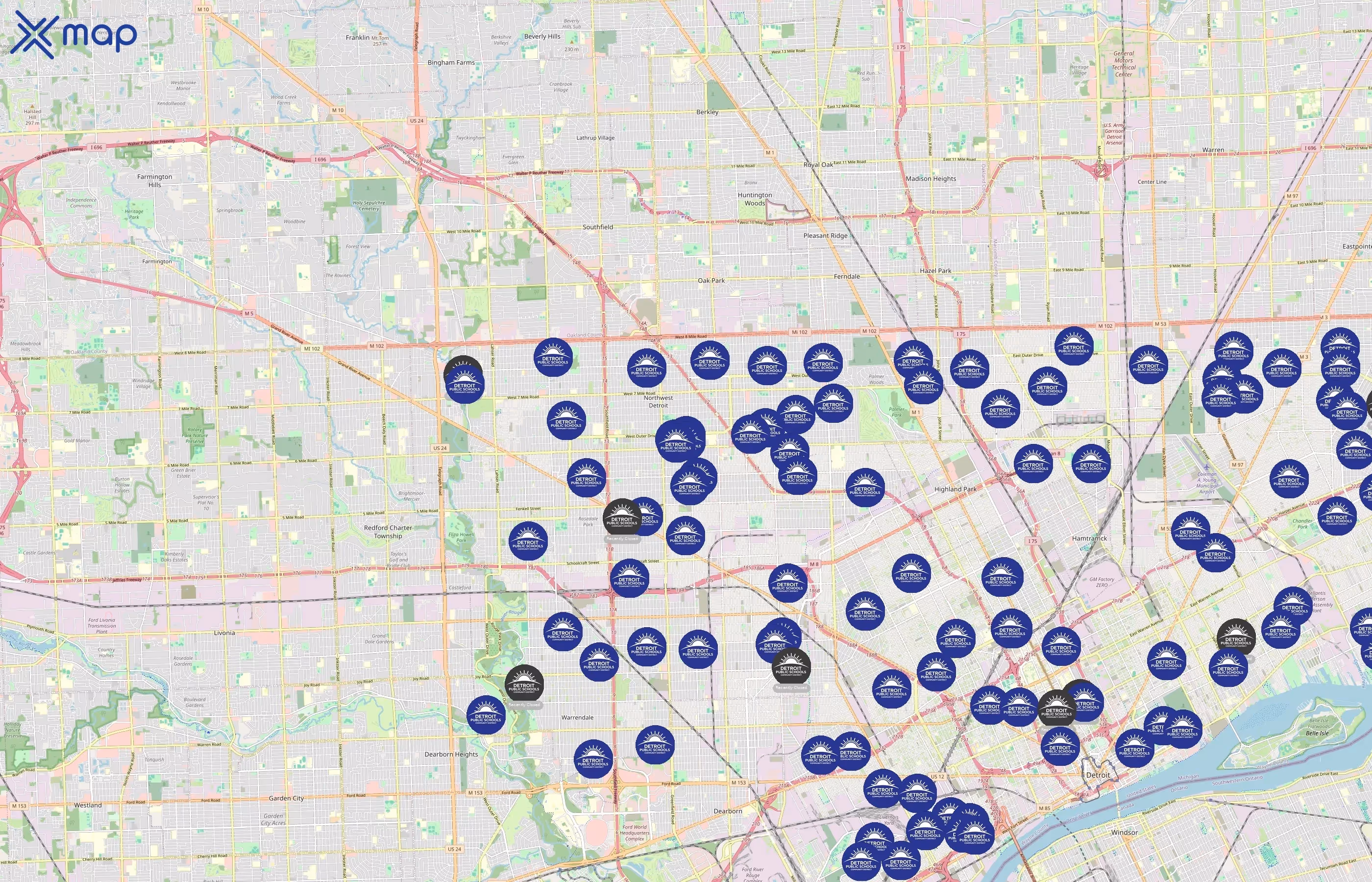 Detroit Public Schools Community District area coverage
