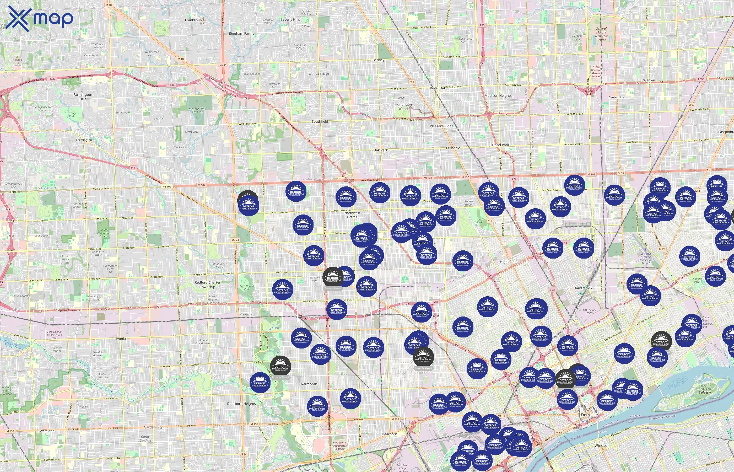 Detroit Public Schools Community District area coverage