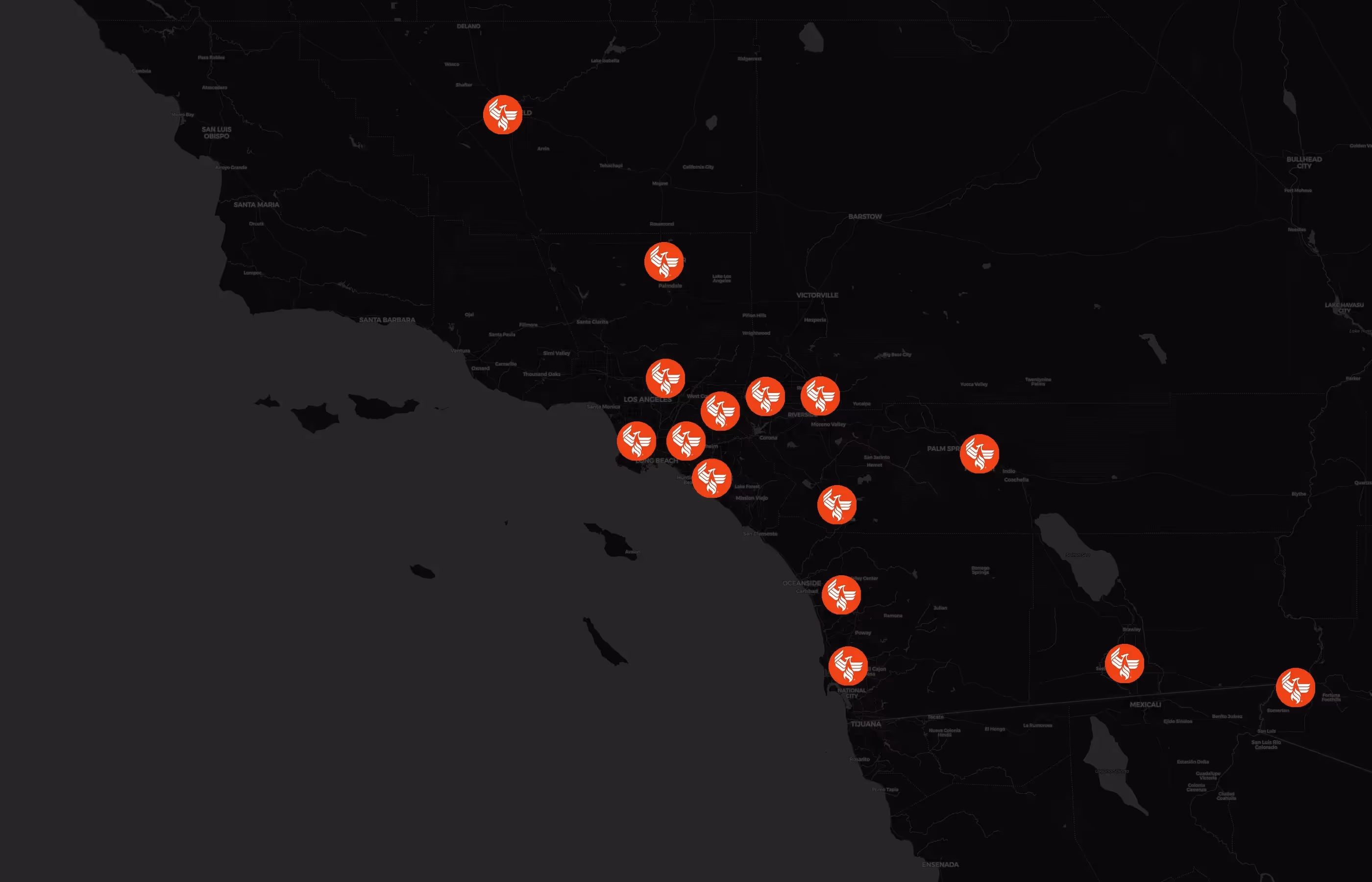 University of Phoenix city distribution